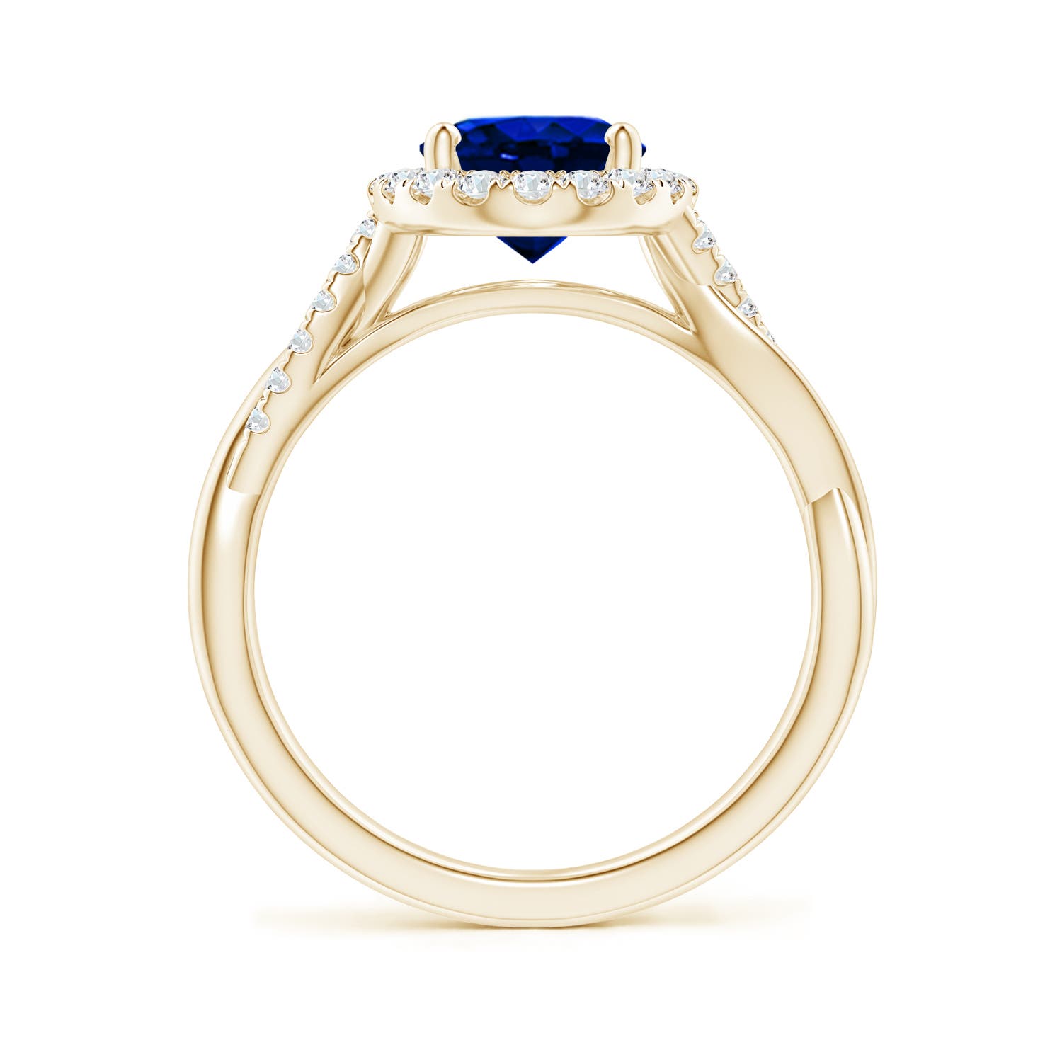 AAAA - Blue Sapphire / 2.35 CT / 14 KT Yellow Gold