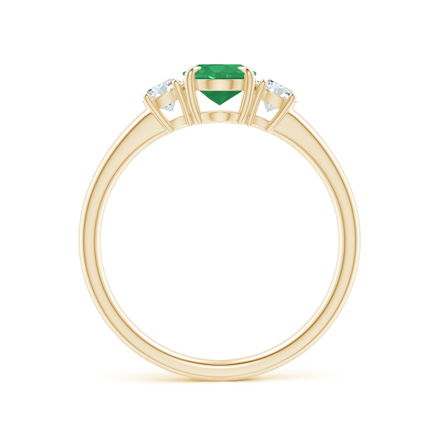 A - Emerald / 0.91 CT / 14 KT Yellow Gold