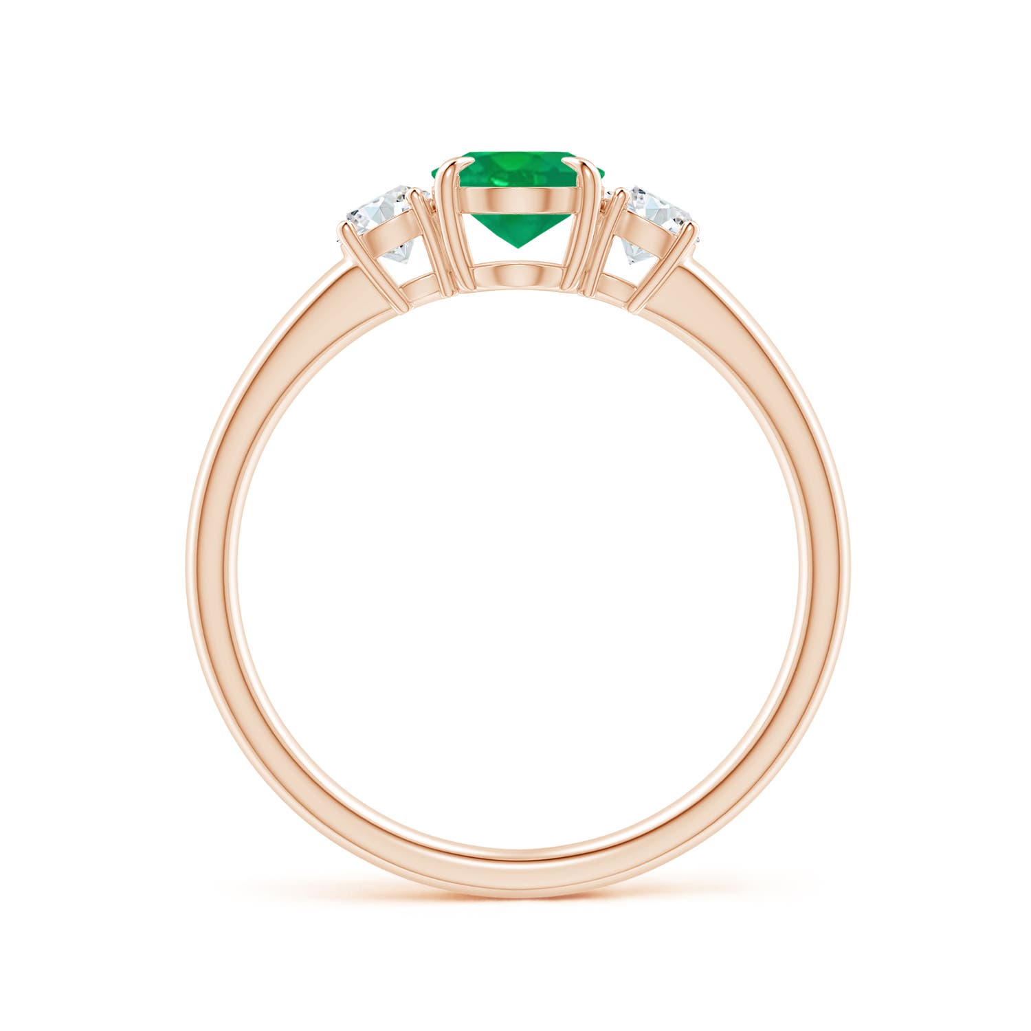 AA - Emerald / 0.91 CT / 14 KT Rose Gold