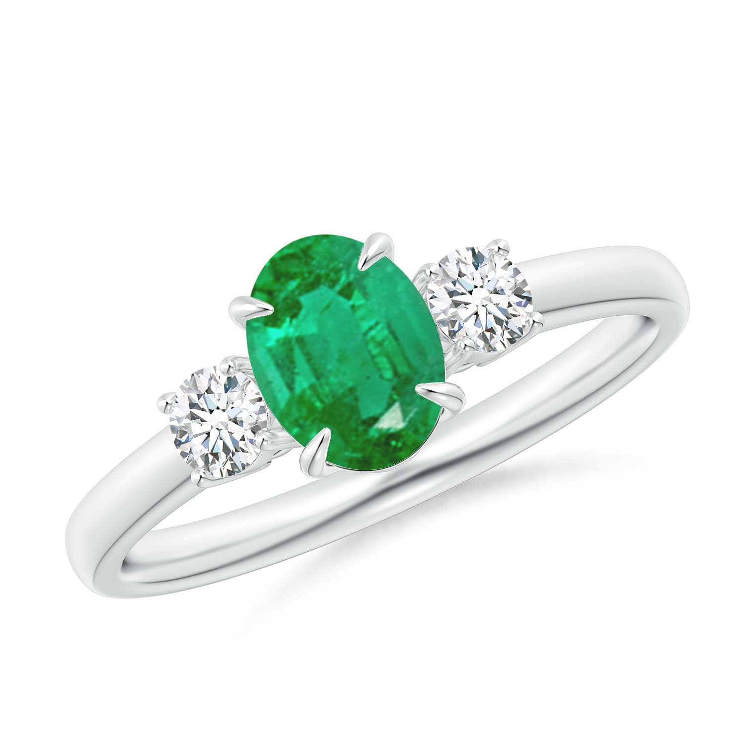 AA - Emerald / 0.91 CT / 14 KT White Gold