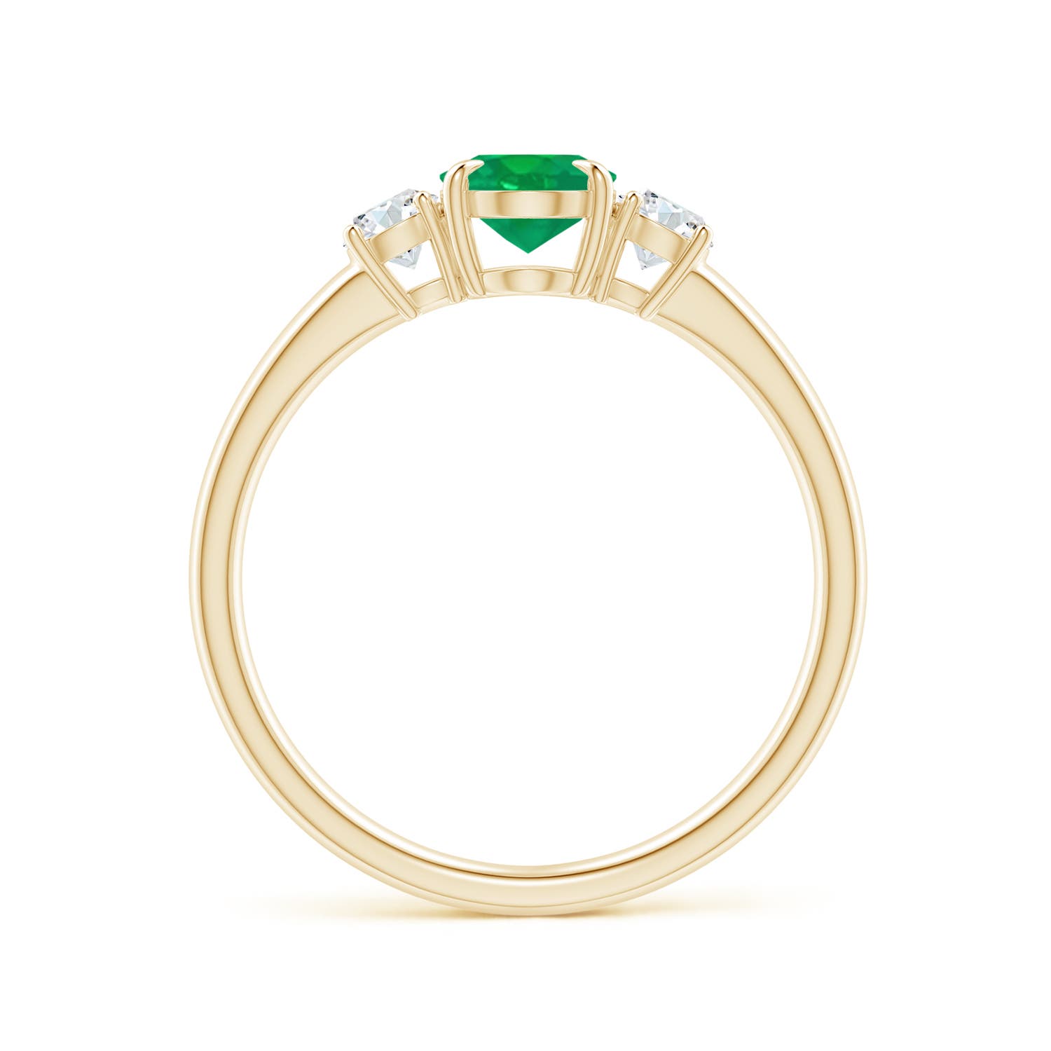 AA - Emerald / 0.91 CT / 14 KT Yellow Gold