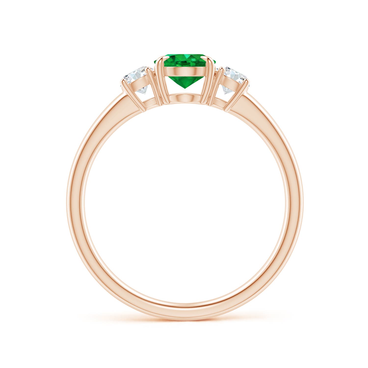 AAA - Emerald / 0.91 CT / 14 KT Rose Gold