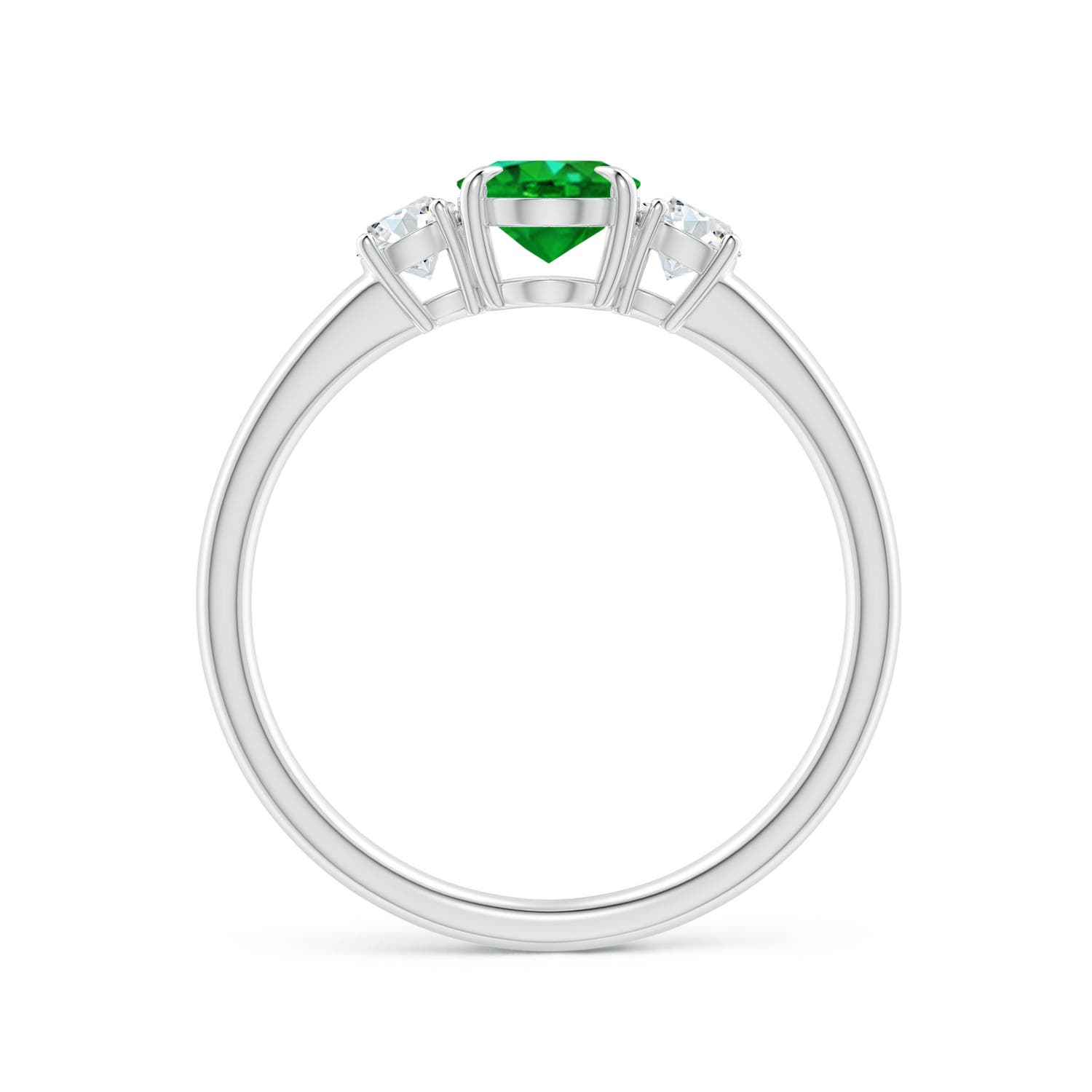 AAAA - Emerald / 0.91 CT / 14 KT White Gold