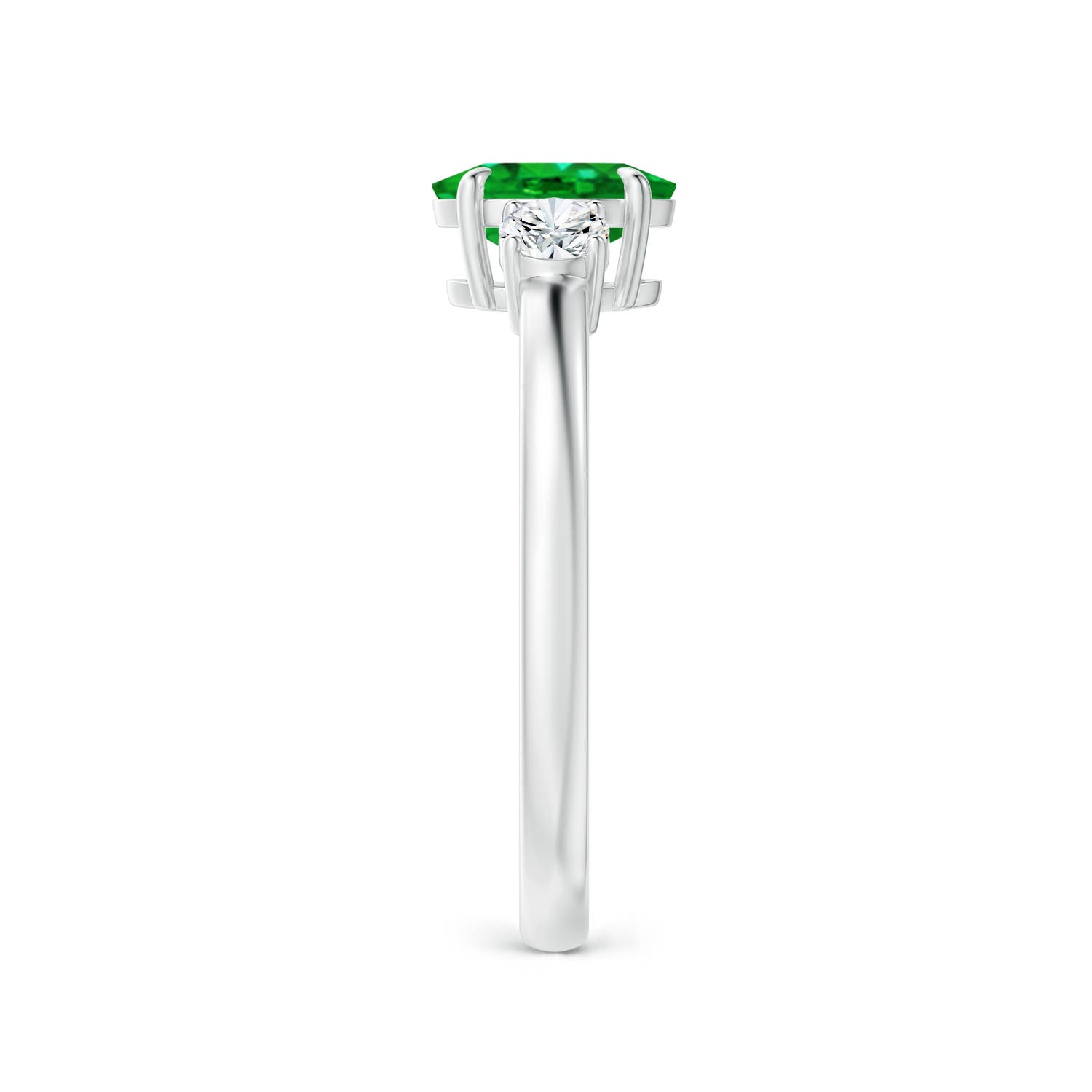 AAAA - Emerald / 0.91 CT / 14 KT White Gold