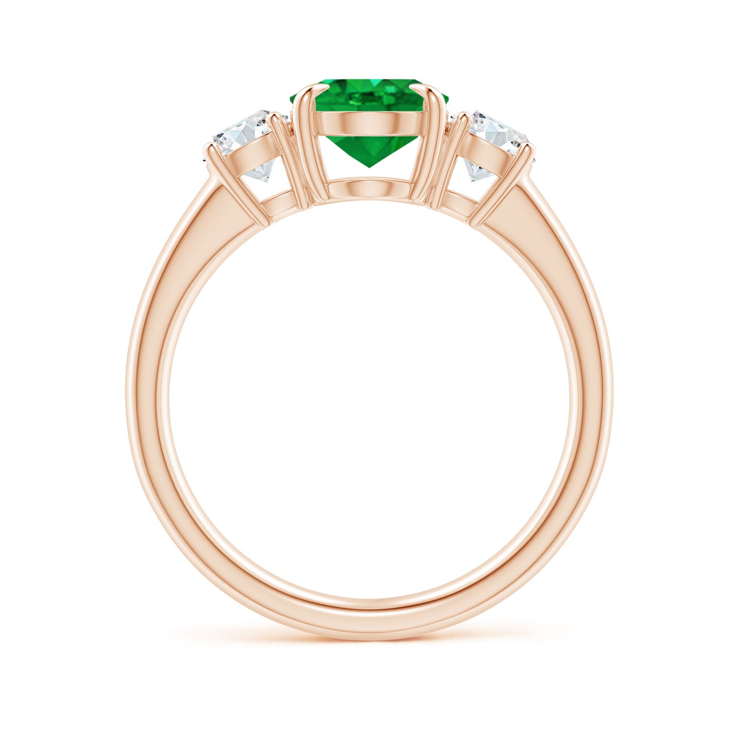 AAA - Emerald / 1.96 CT / 14 KT Rose Gold