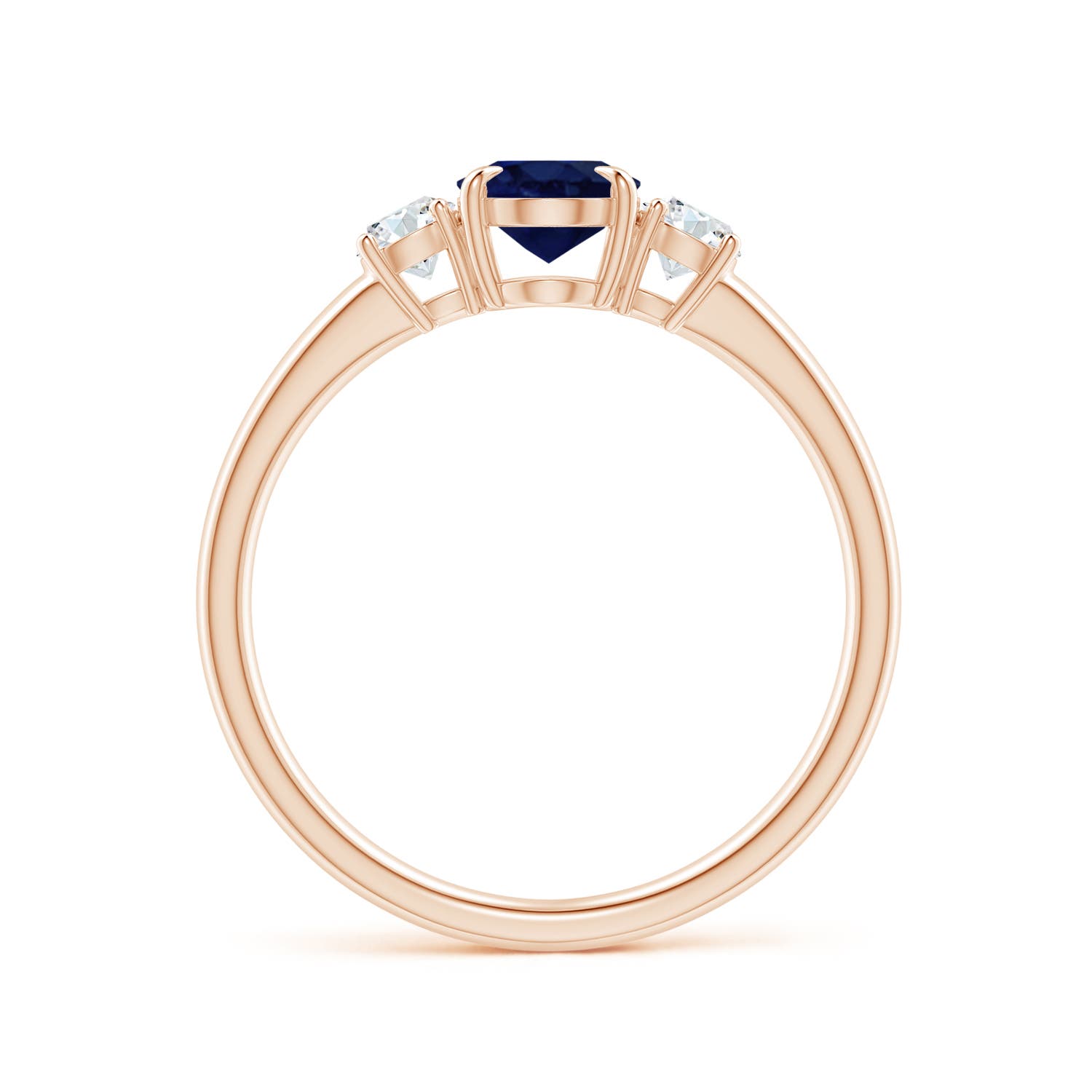 A - Blue Sapphire / 1.1 CT / 14 KT Rose Gold