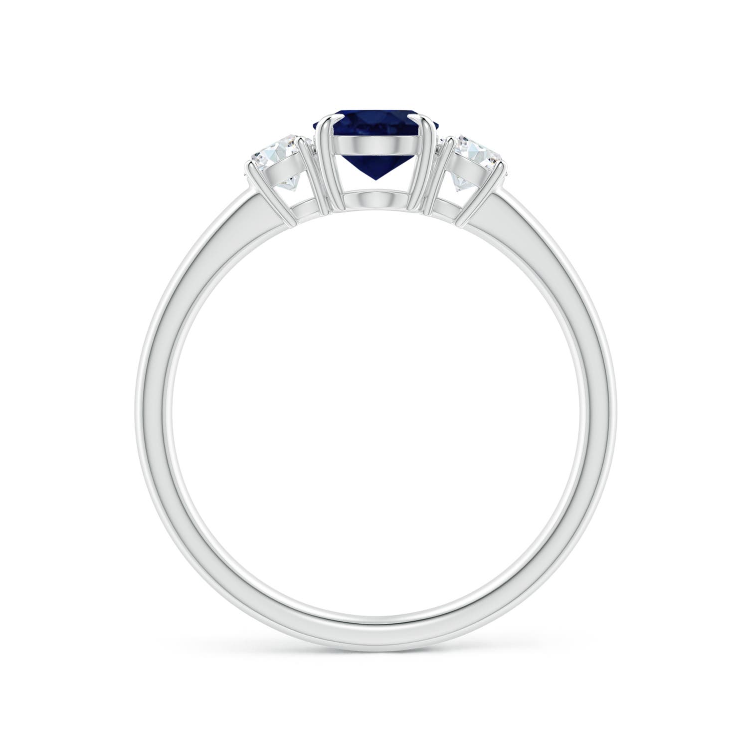 A - Blue Sapphire / 1.1 CT / 14 KT White Gold