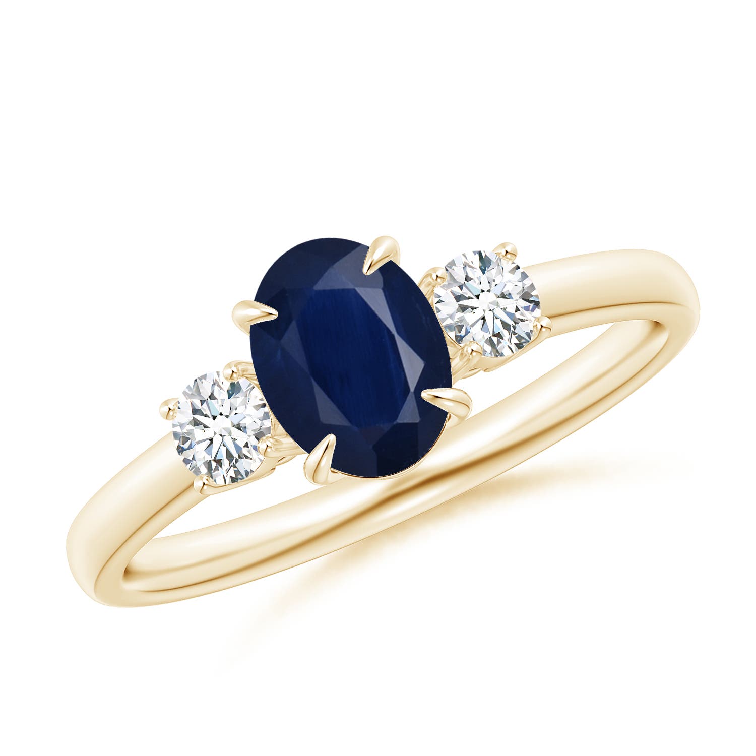 A - Blue Sapphire / 1.1 CT / 14 KT Yellow Gold