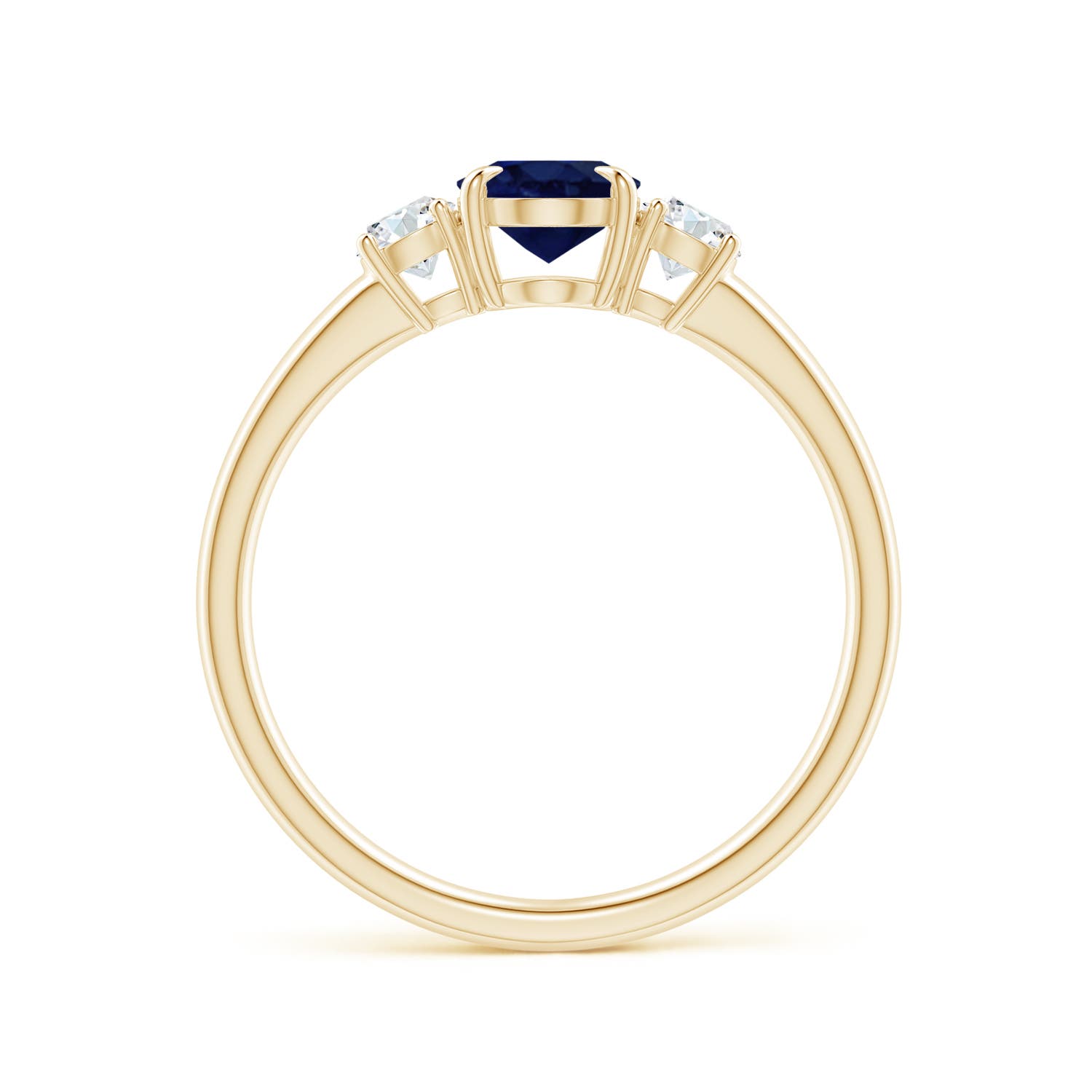 A - Blue Sapphire / 1.1 CT / 14 KT Yellow Gold