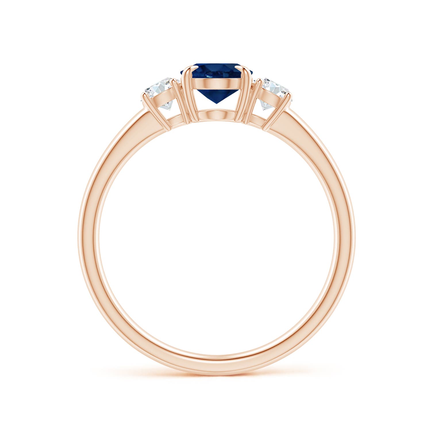 AA - Blue Sapphire / 1.1 CT / 14 KT Rose Gold