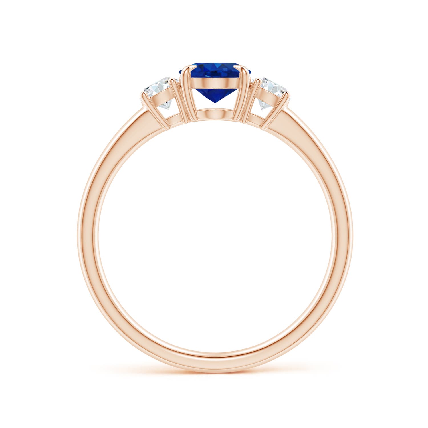 AAA - Blue Sapphire / 1.1 CT / 14 KT Rose Gold