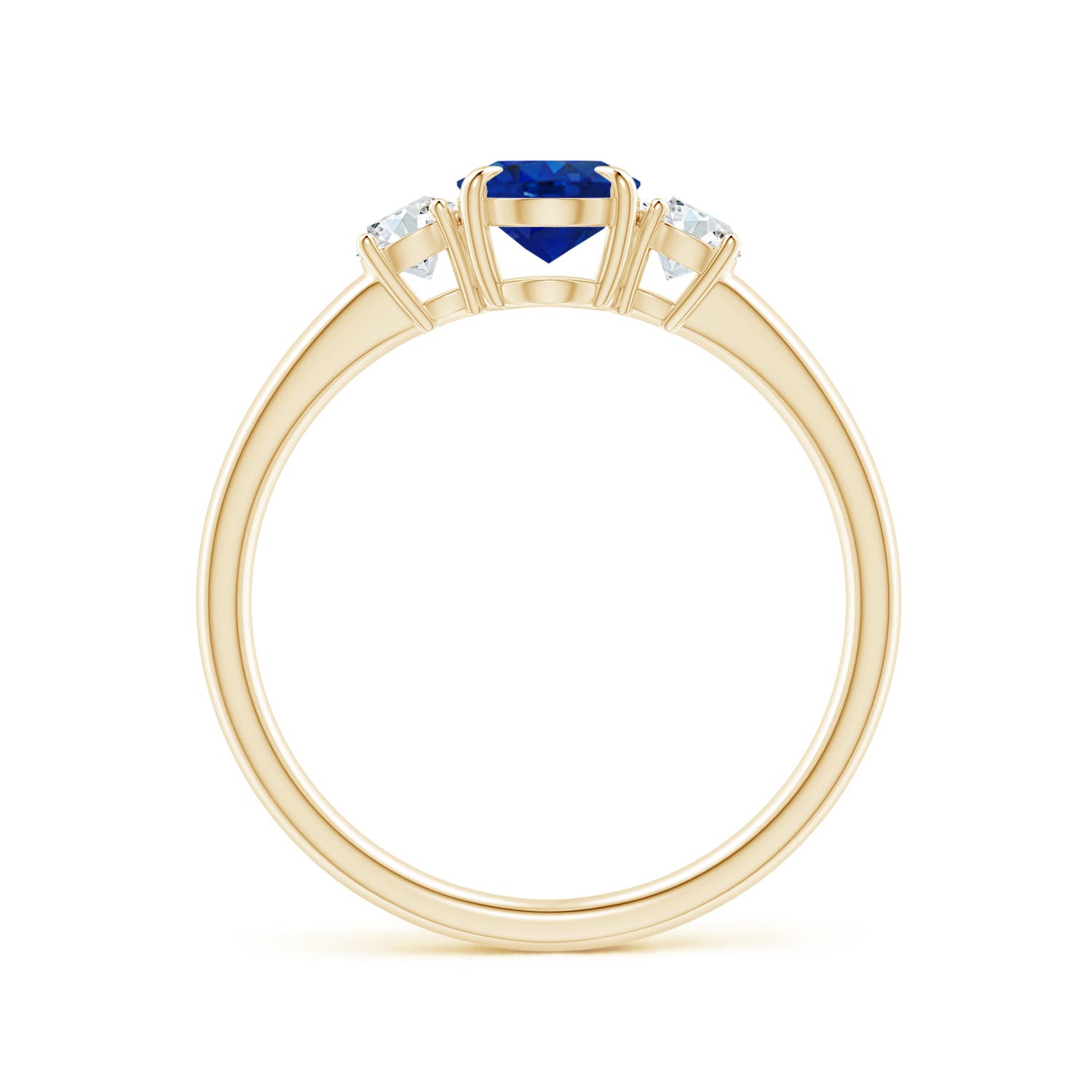 AAA - Blue Sapphire / 1.1 CT / 14 KT Yellow Gold