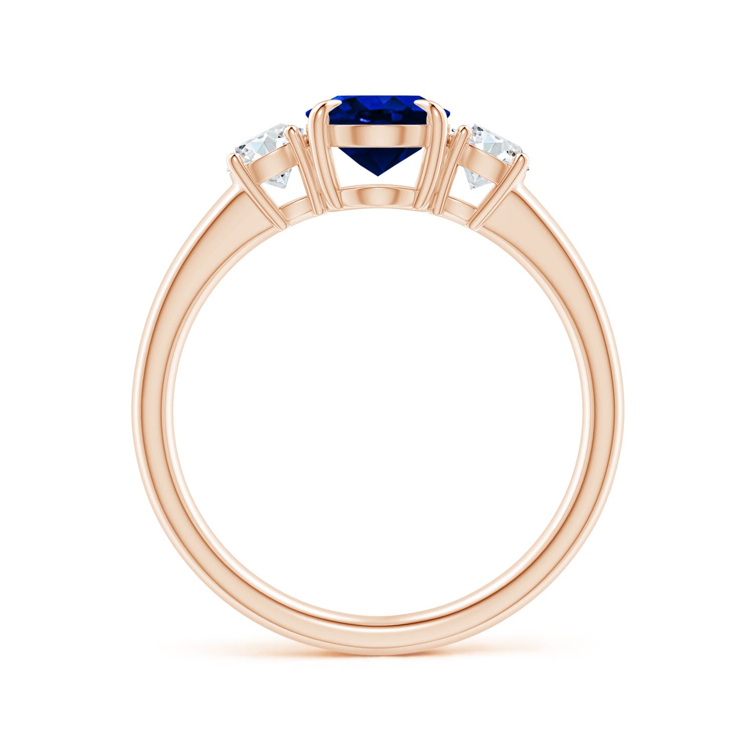 AAAA - Blue Sapphire / 1.9 CT / 14 KT Rose Gold