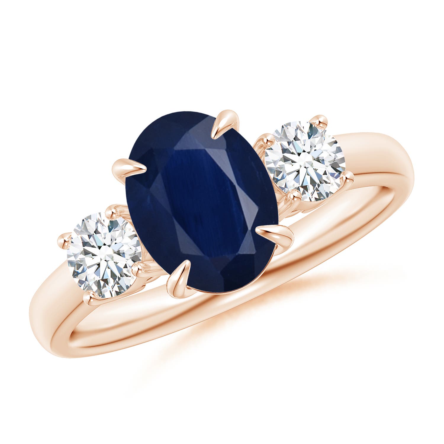 A - Blue Sapphire / 2.46 CT / 14 KT Rose Gold