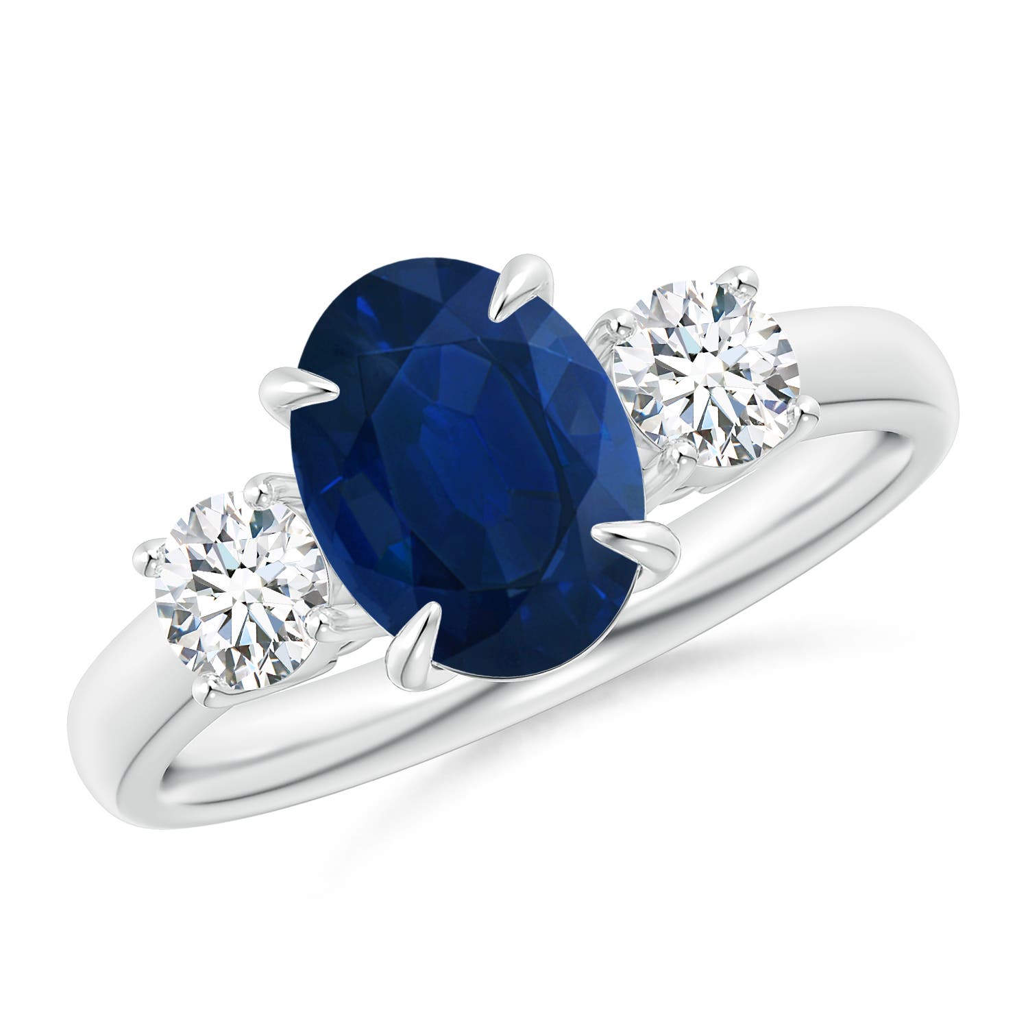 AA - Blue Sapphire / 2.46 CT / 14 KT White Gold