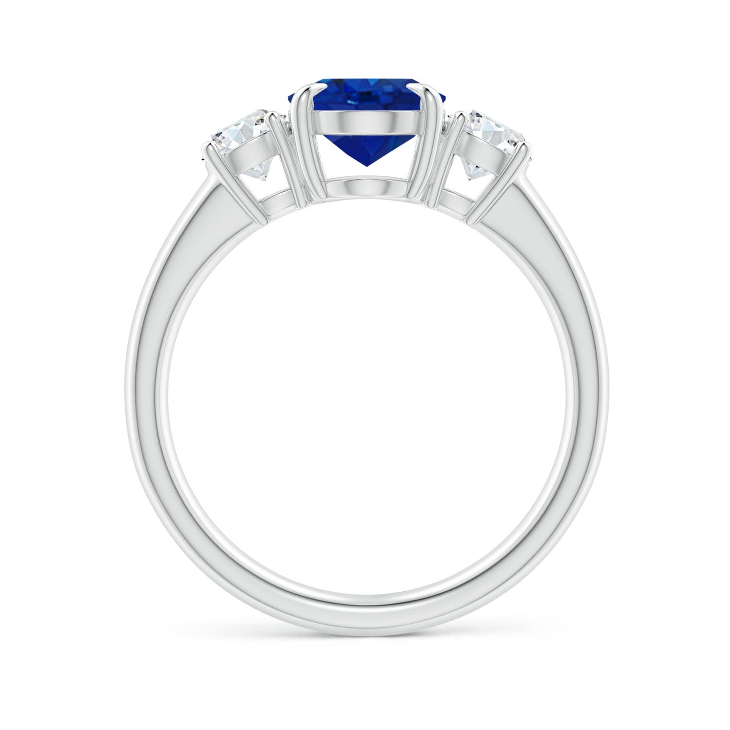 AAA - Blue Sapphire / 2.46 CT / 14 KT White Gold