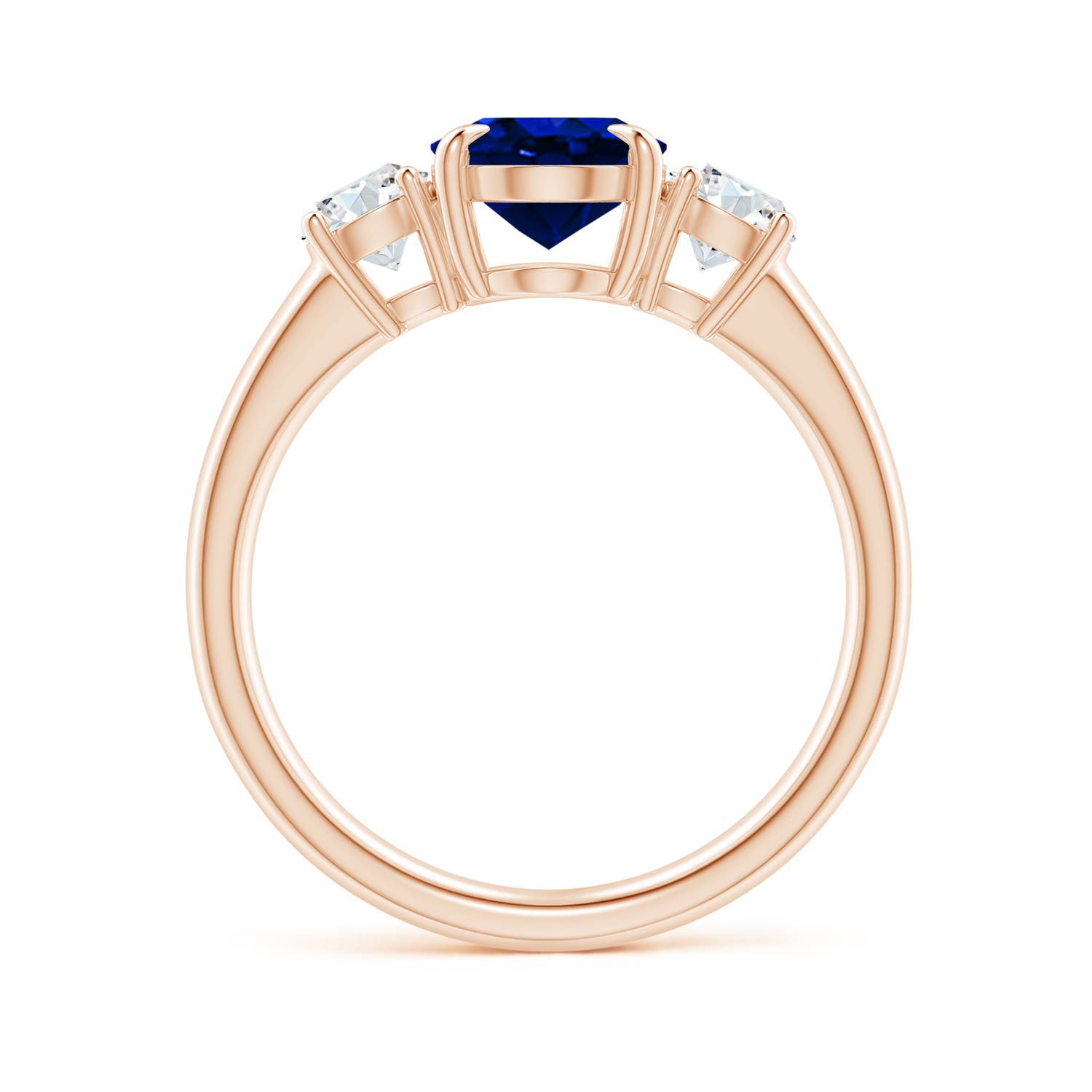 AAAA - Blue Sapphire / 2.46 CT / 14 KT Rose Gold