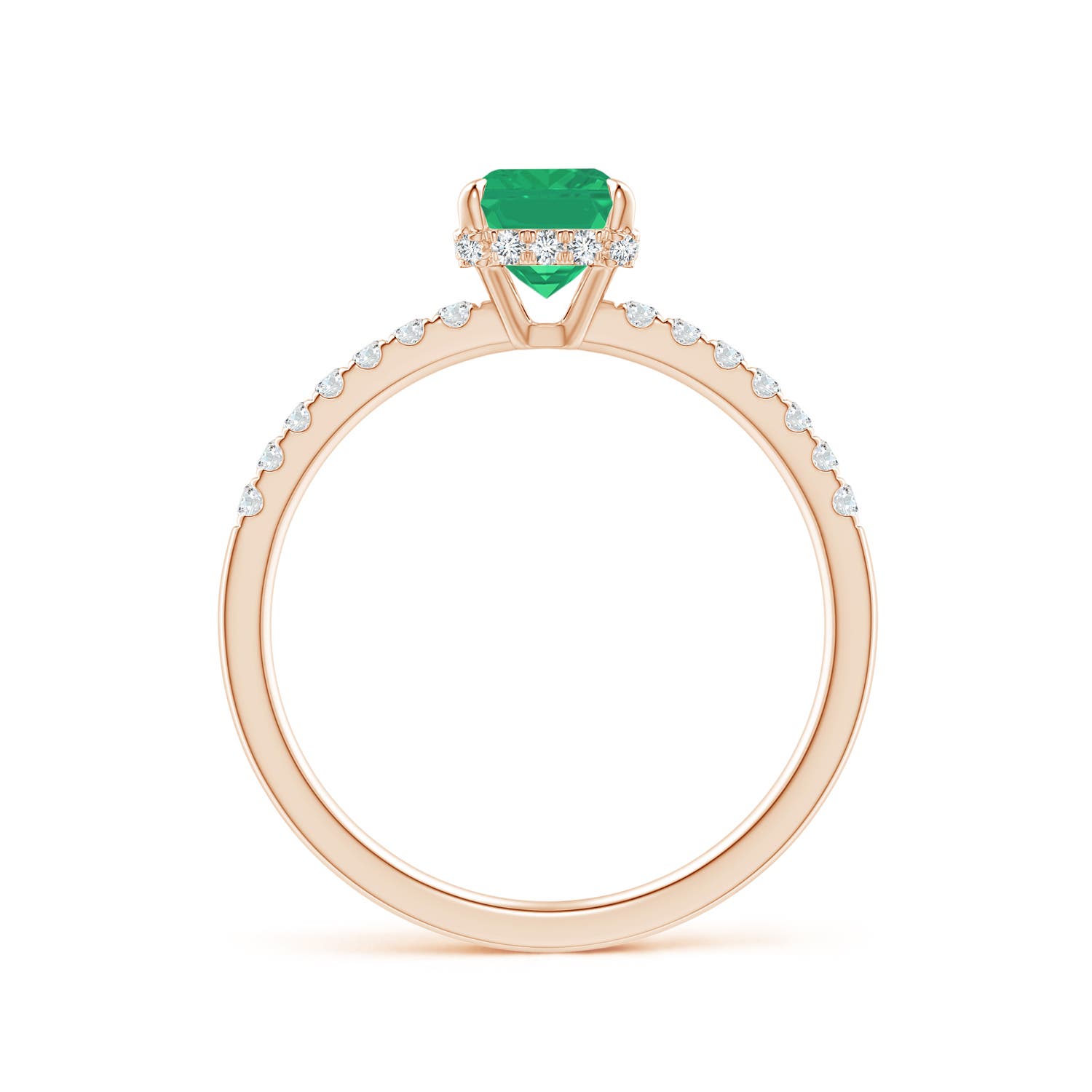 A - Emerald / 1.2 CT / 14 KT Rose Gold