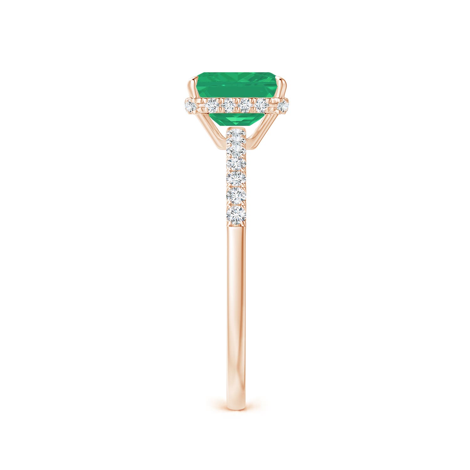 A - Emerald / 1.2 CT / 14 KT Rose Gold