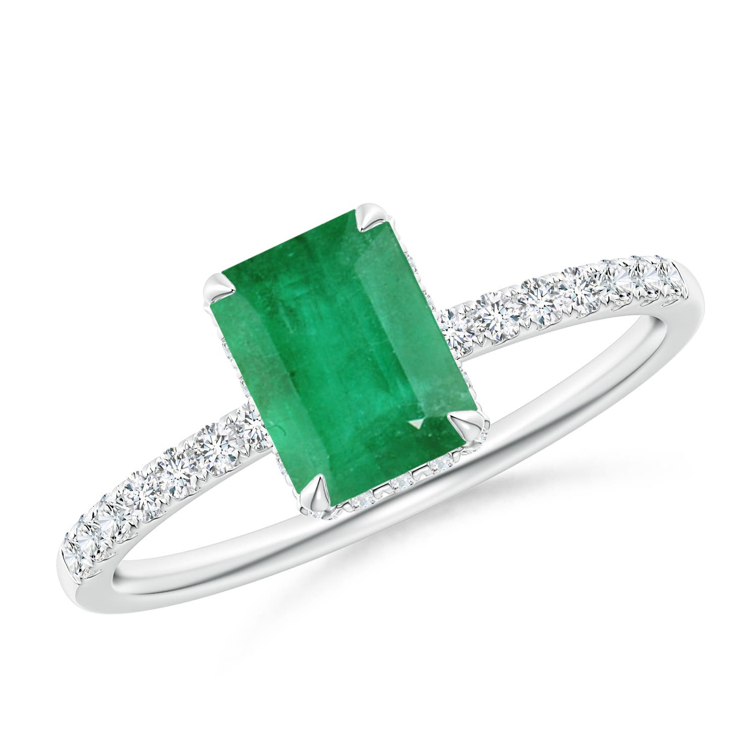 A - Emerald / 1.2 CT / 14 KT White Gold