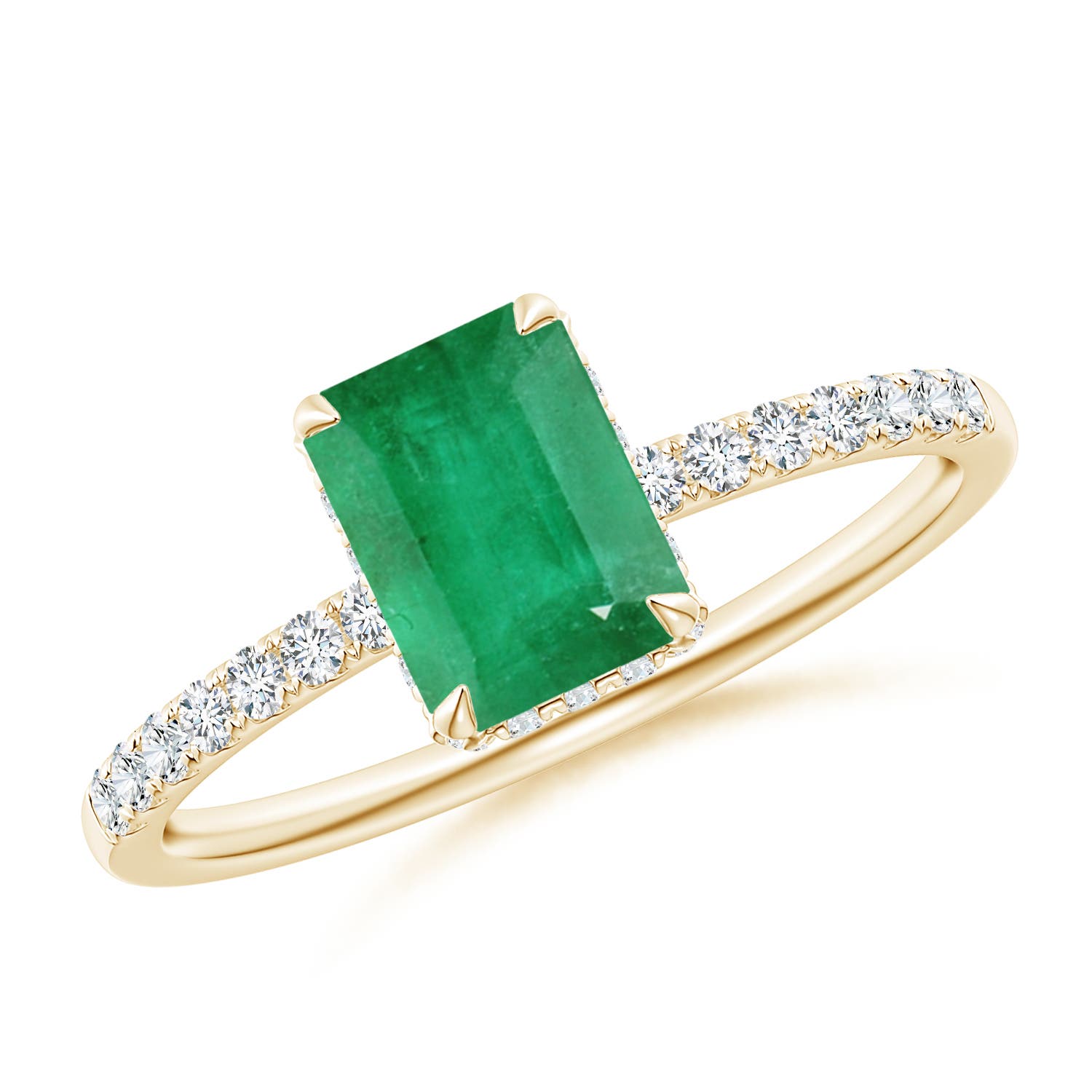 A - Emerald / 1.2 CT / 14 KT Yellow Gold