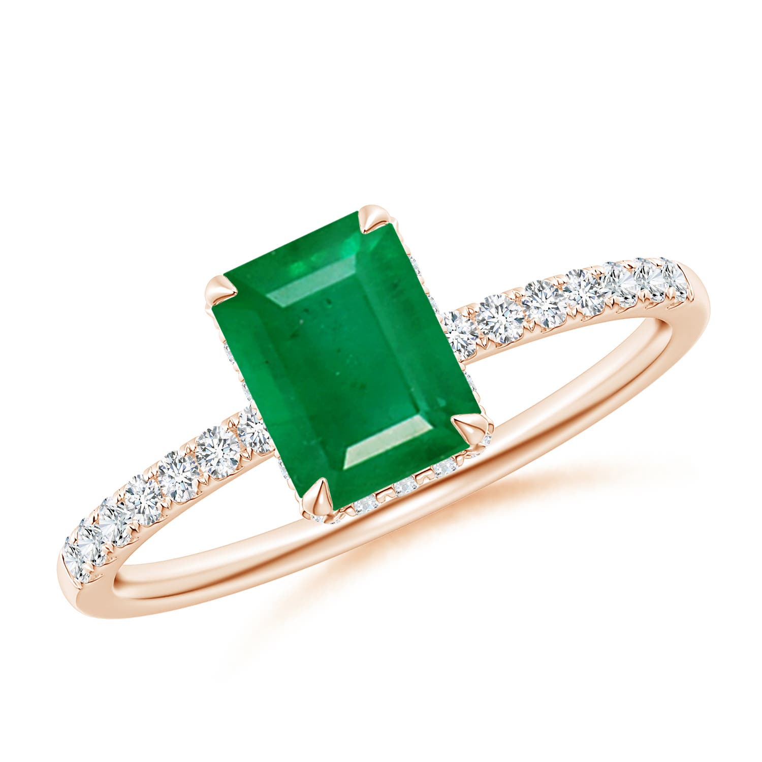 AA - Emerald / 1.2 CT / 14 KT Rose Gold