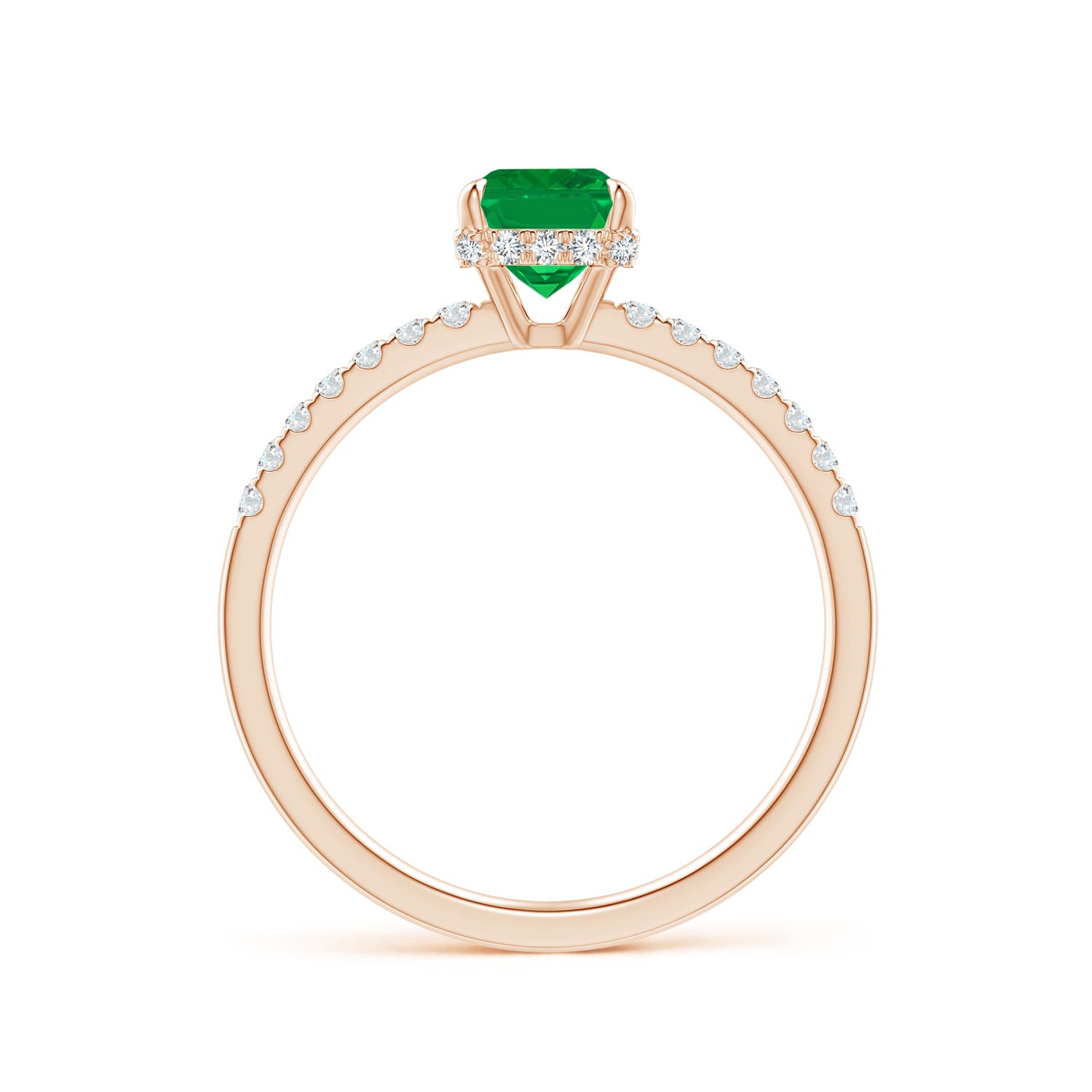 AA - Emerald / 1.2 CT / 14 KT Rose Gold