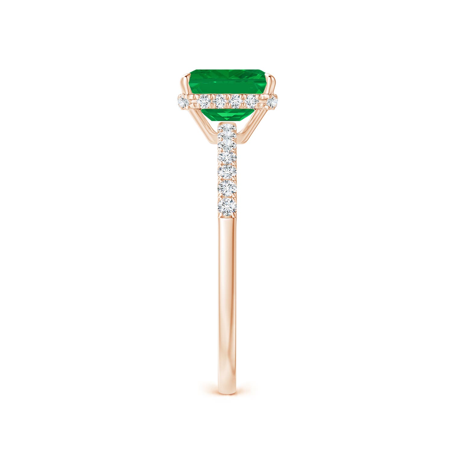 AA - Emerald / 1.2 CT / 14 KT Rose Gold