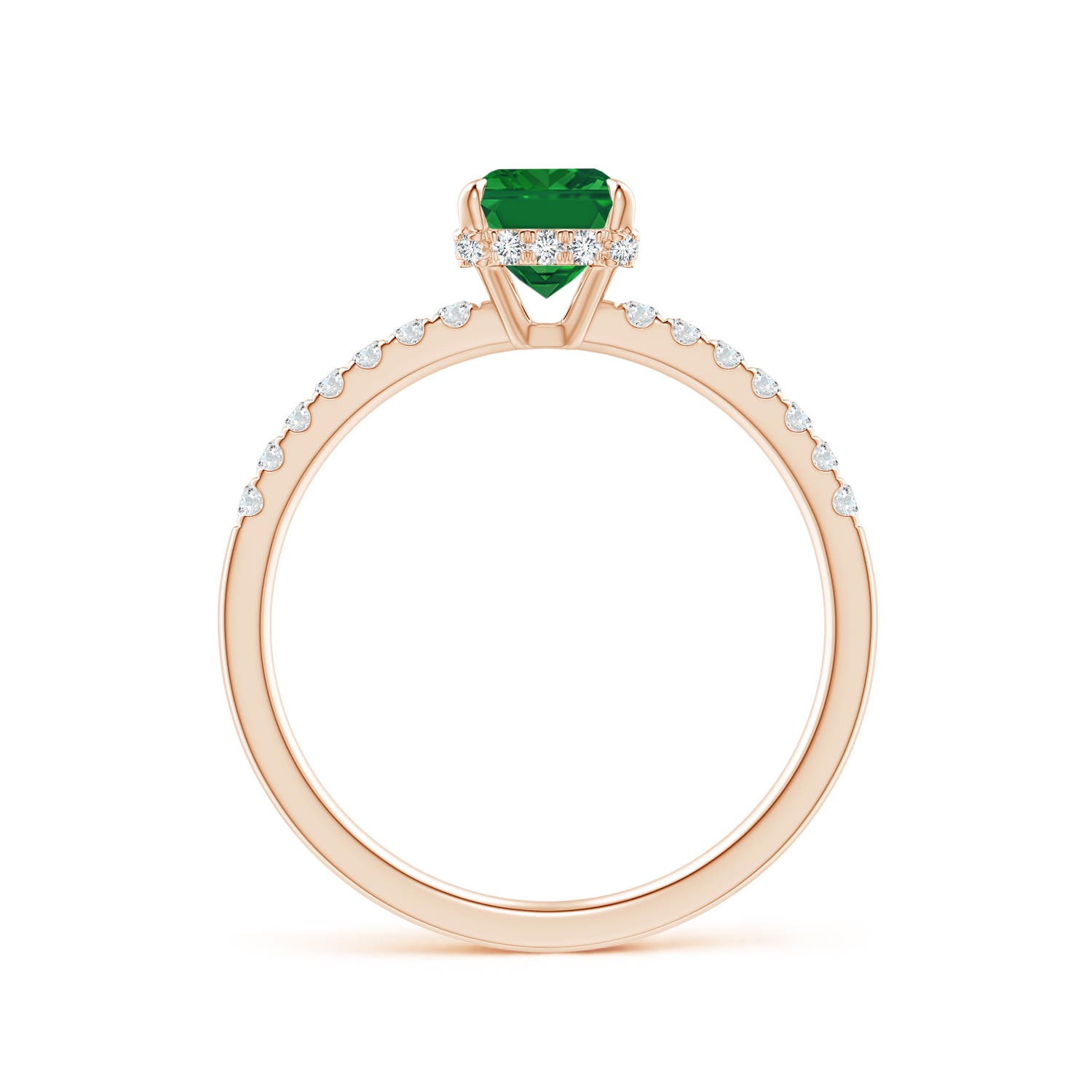 AAA - Emerald / 1.2 CT / 14 KT Rose Gold