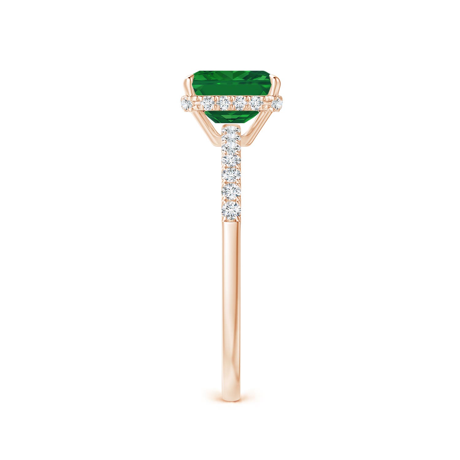 AAA - Emerald / 1.2 CT / 14 KT Rose Gold