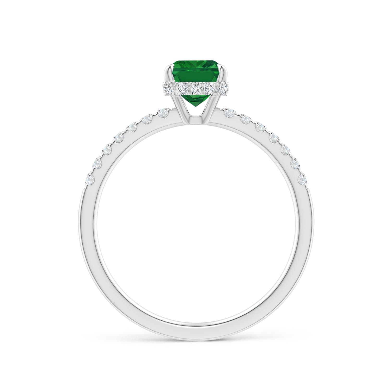 AAA - Emerald / 1.2 CT / 14 KT White Gold