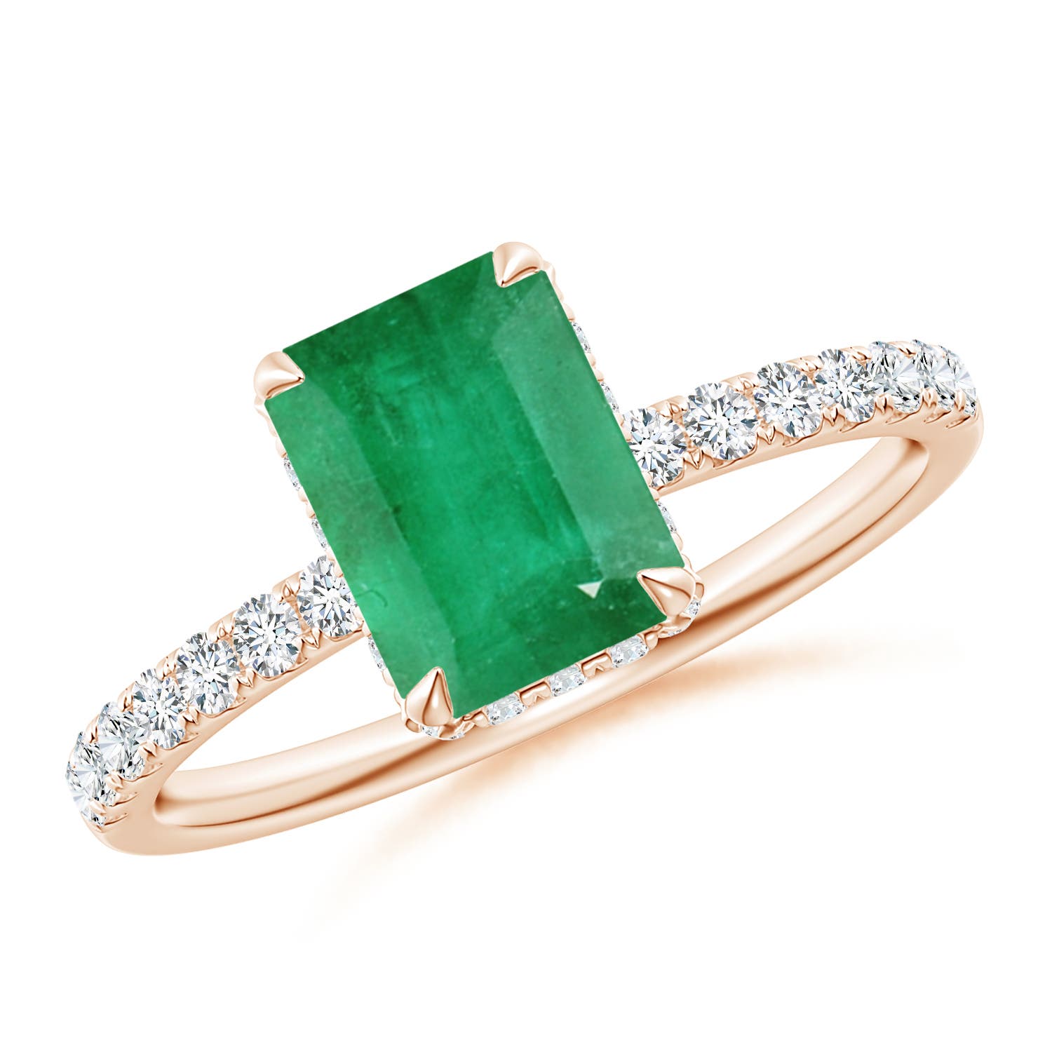 A - Emerald / 1.75 CT / 14 KT Rose Gold