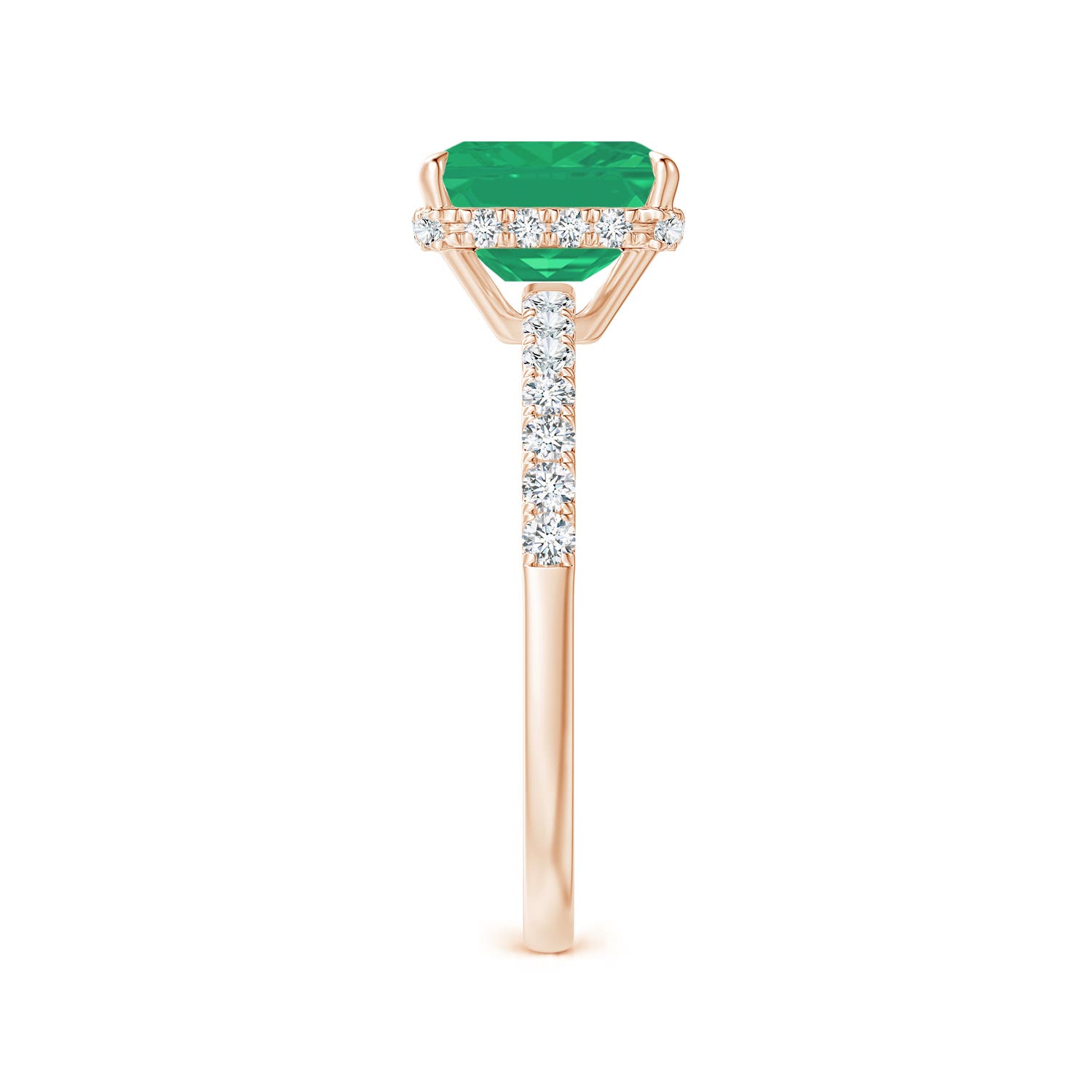 A - Emerald / 1.75 CT / 14 KT Rose Gold