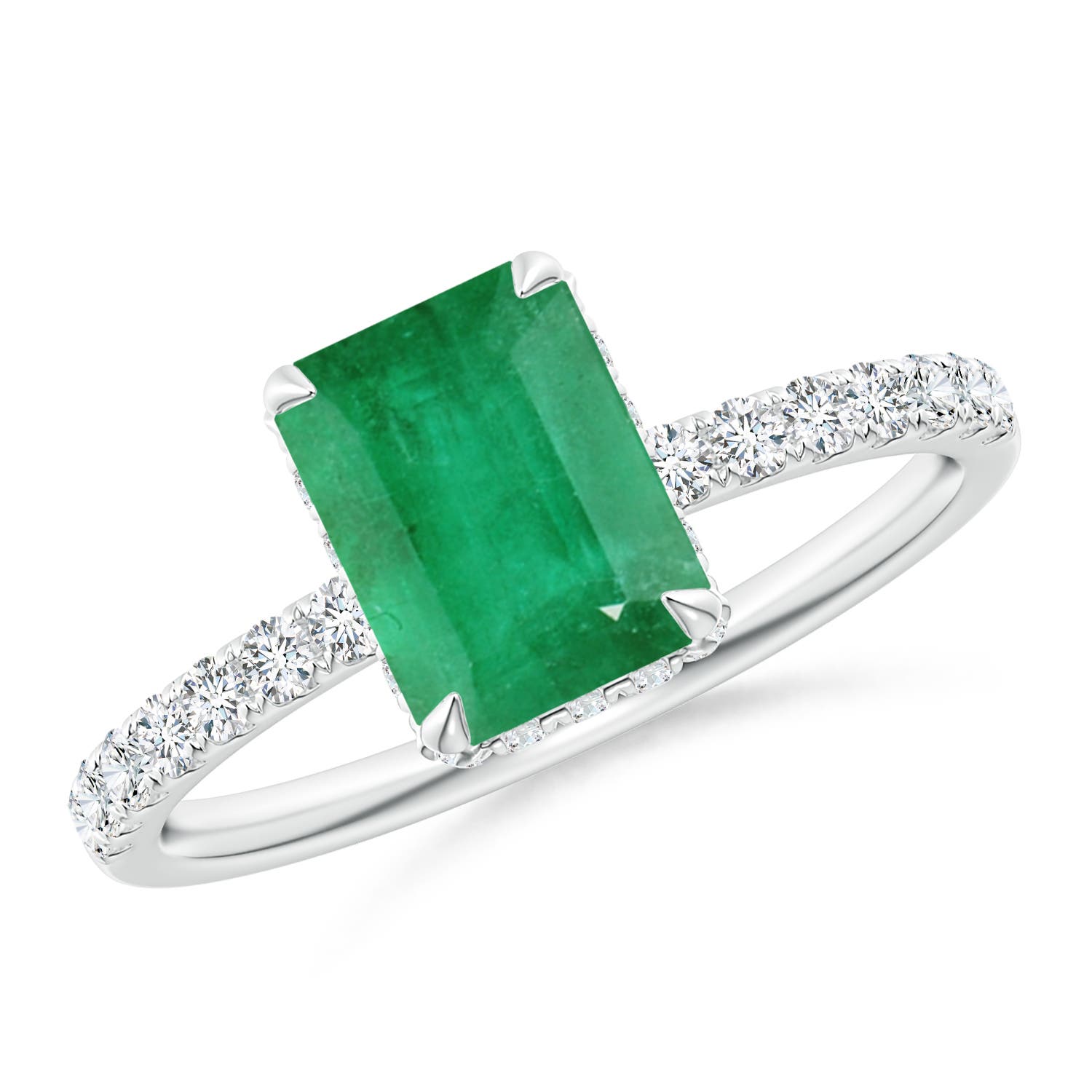 A - Emerald / 1.75 CT / 14 KT White Gold