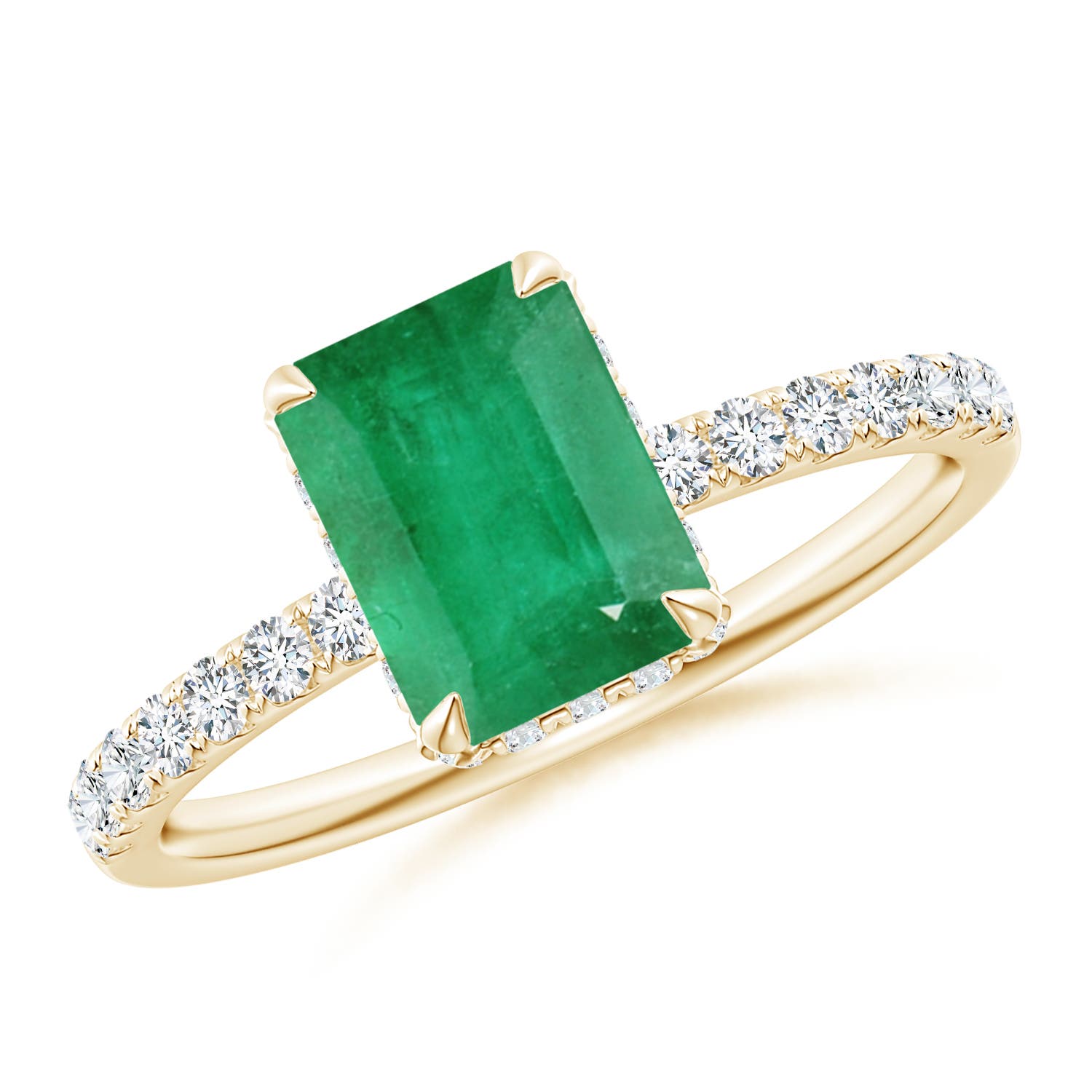 A - Emerald / 1.75 CT / 14 KT Yellow Gold