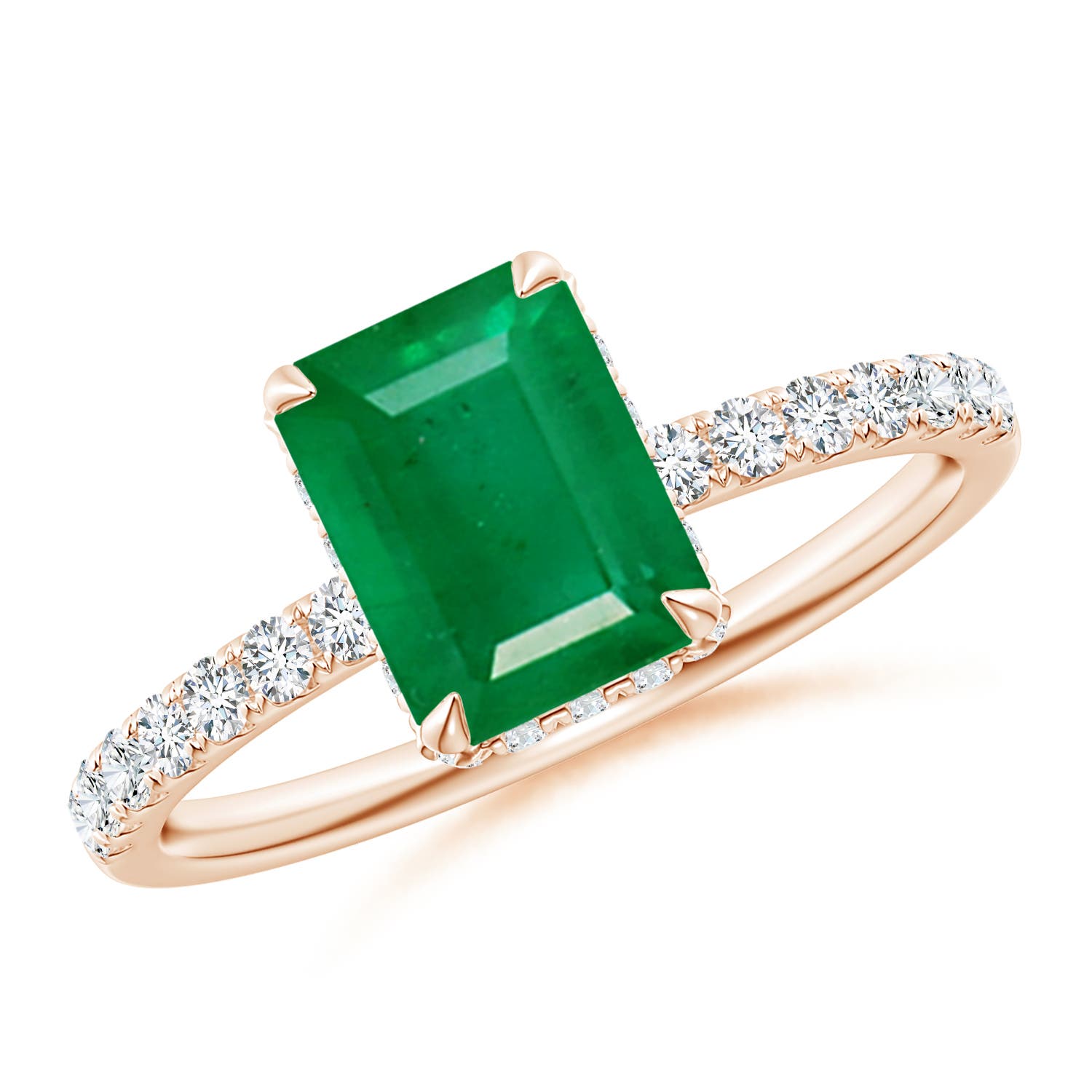 AA - Emerald / 1.75 CT / 14 KT Rose Gold