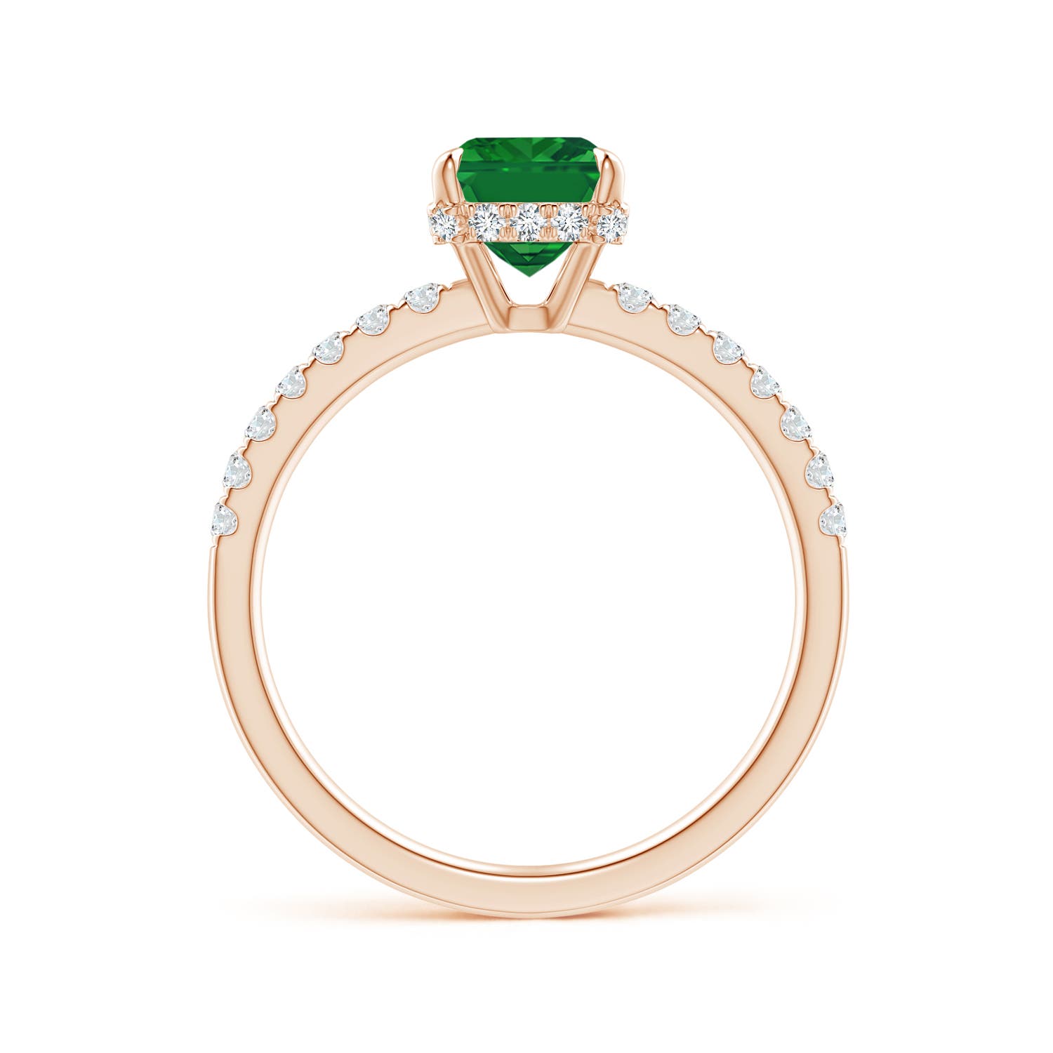 AAA - Emerald / 1.75 CT / 14 KT Rose Gold