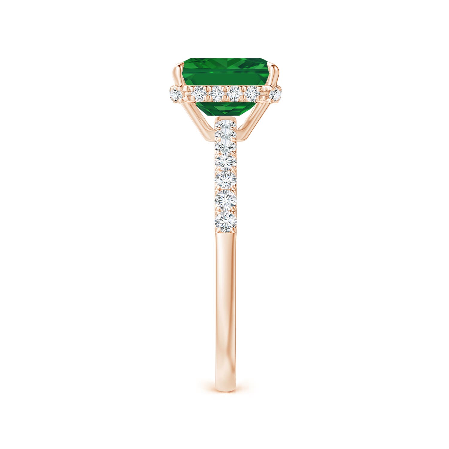 AAA - Emerald / 1.75 CT / 14 KT Rose Gold