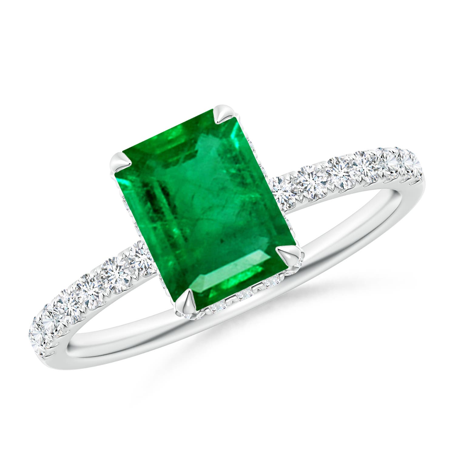 AAA - Emerald / 1.75 CT / 14 KT White Gold