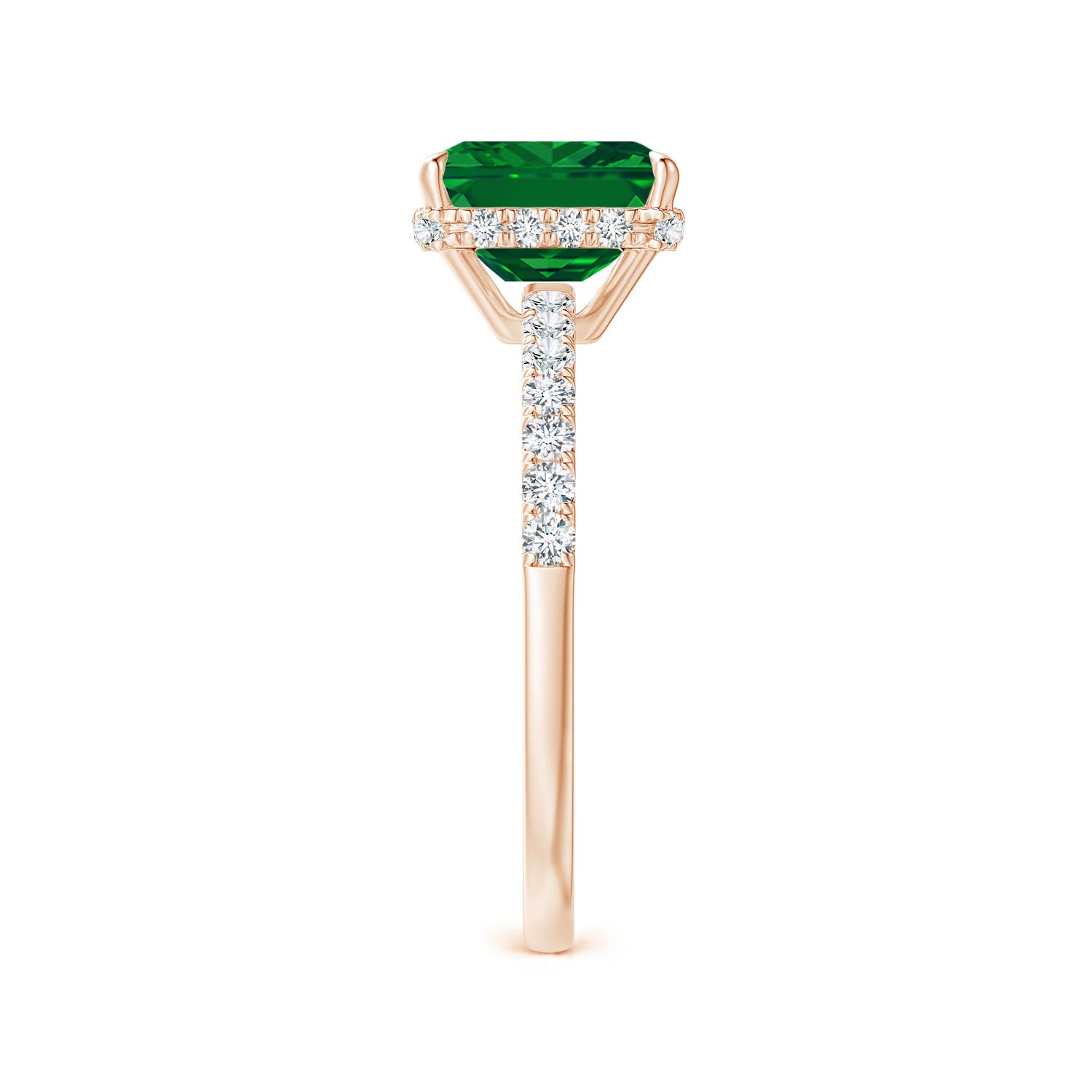 AAAA - Emerald / 1.75 CT / 14 KT Rose Gold