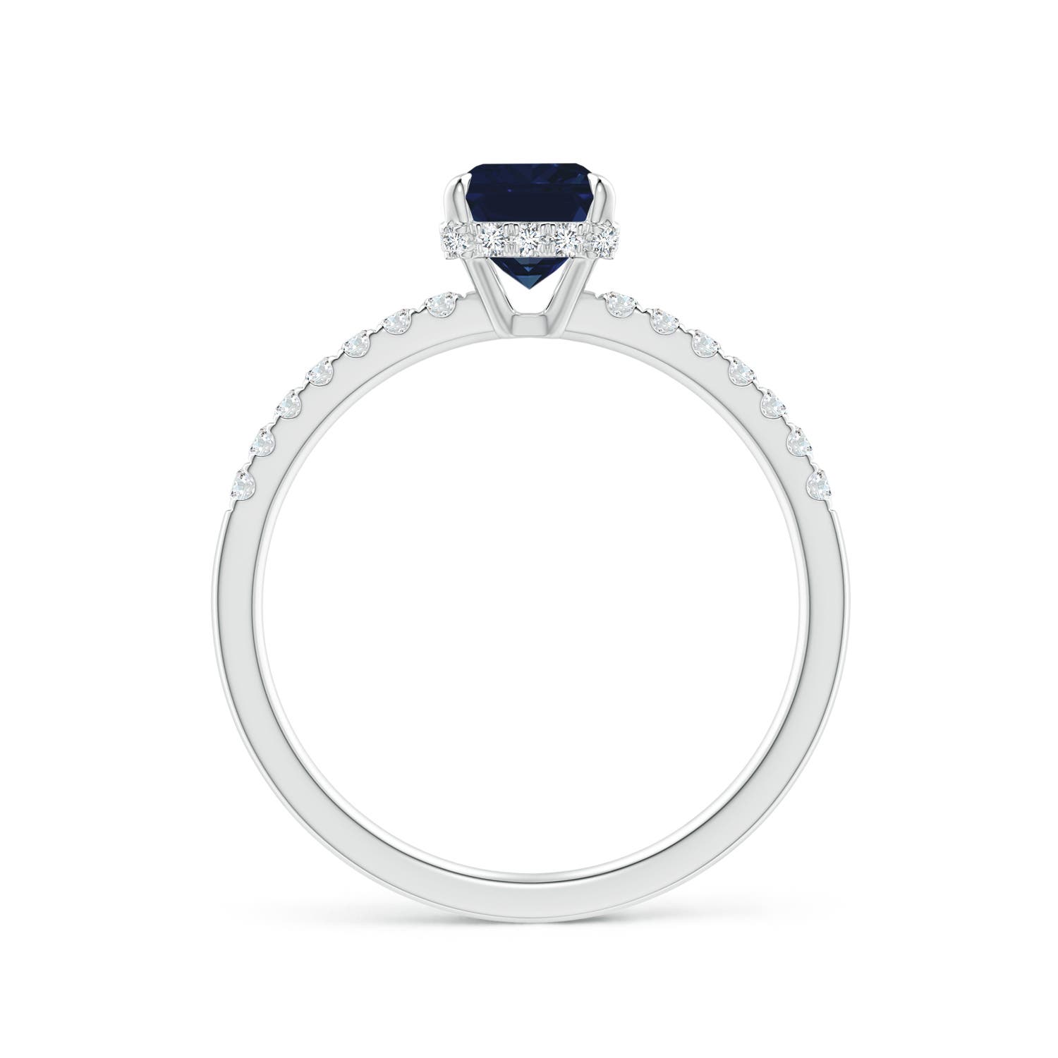 AA - Blue Sapphire / 1.25 CT / 14 KT White Gold