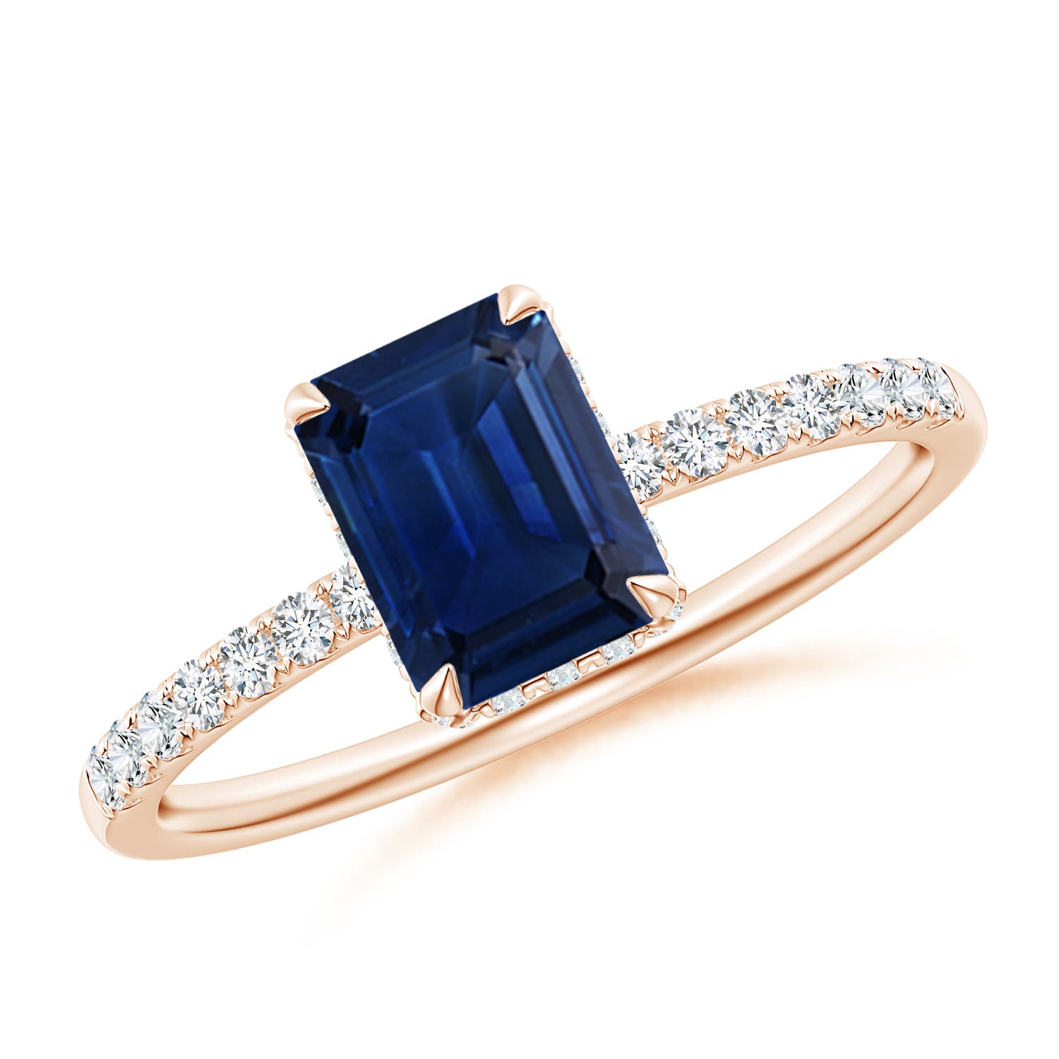 AAA - Blue Sapphire / 1.25 CT / 14 KT Rose Gold