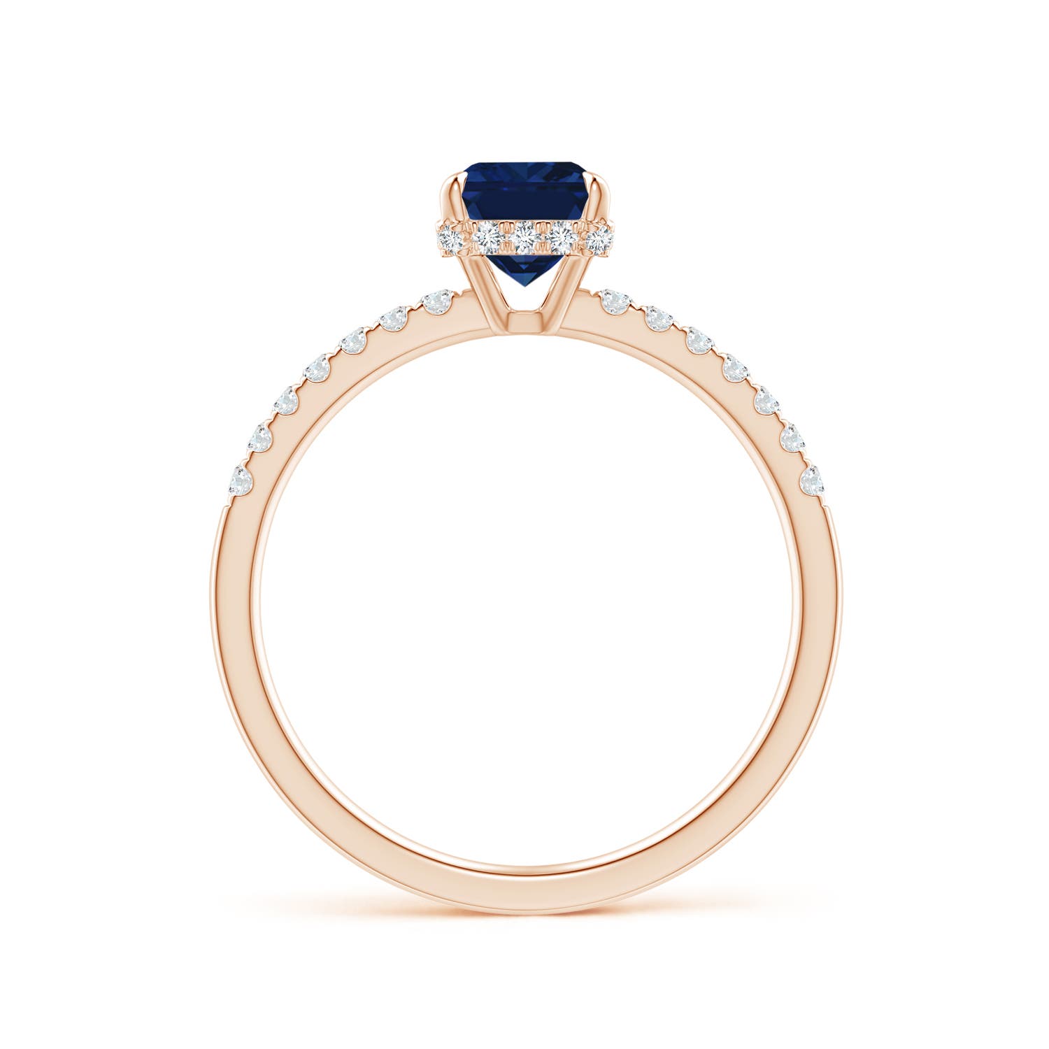 AAA - Blue Sapphire / 1.25 CT / 14 KT Rose Gold