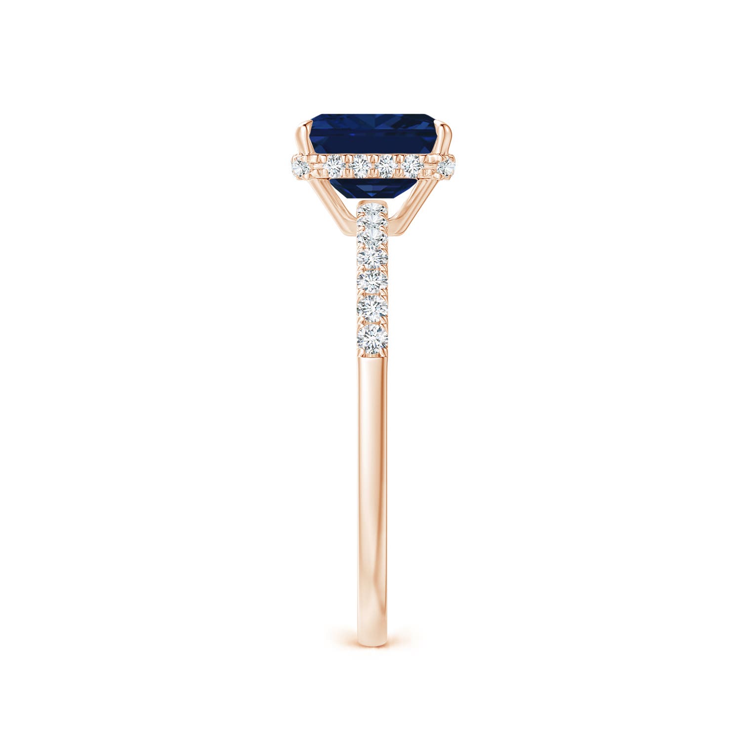 AAA - Blue Sapphire / 1.25 CT / 14 KT Rose Gold