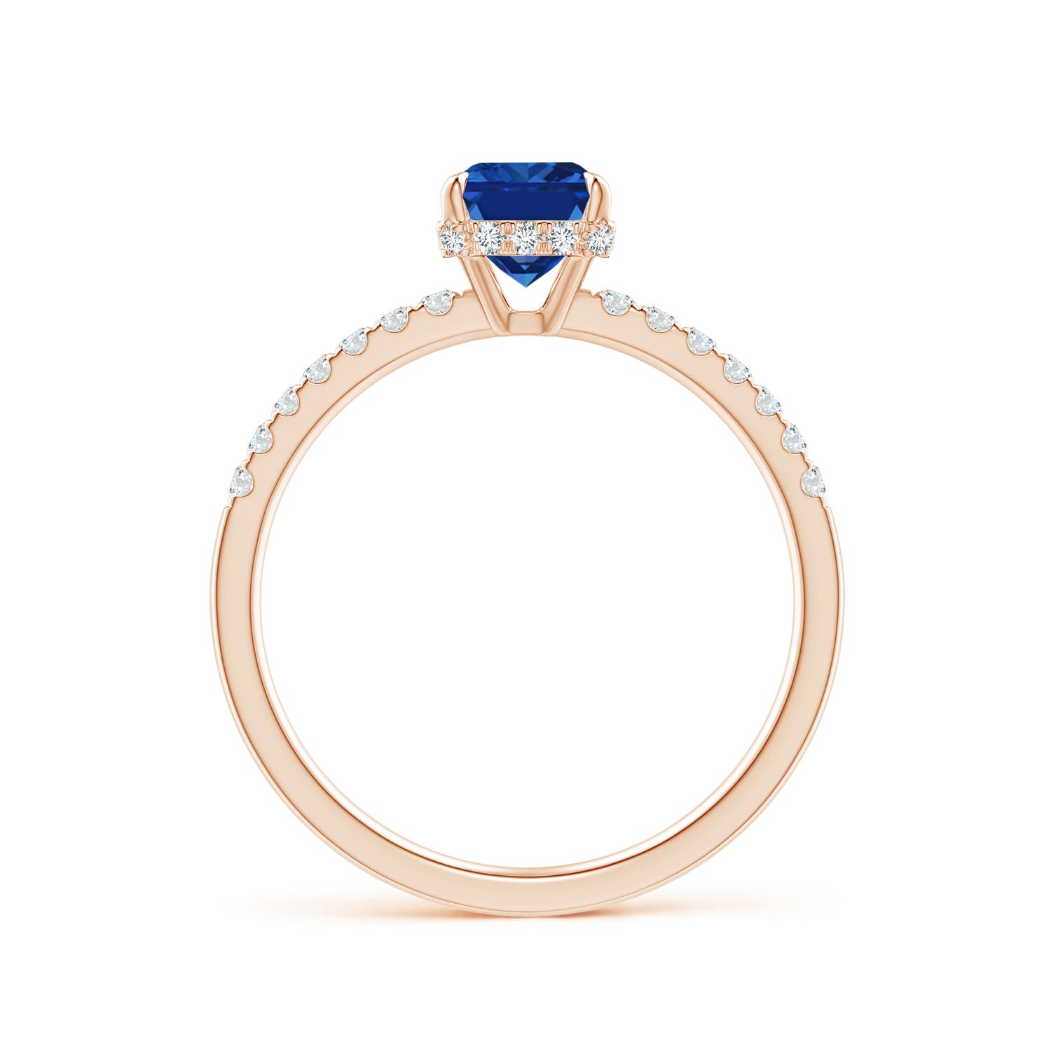 AAAA - Blue Sapphire / 1.25 CT / 14 KT Rose Gold