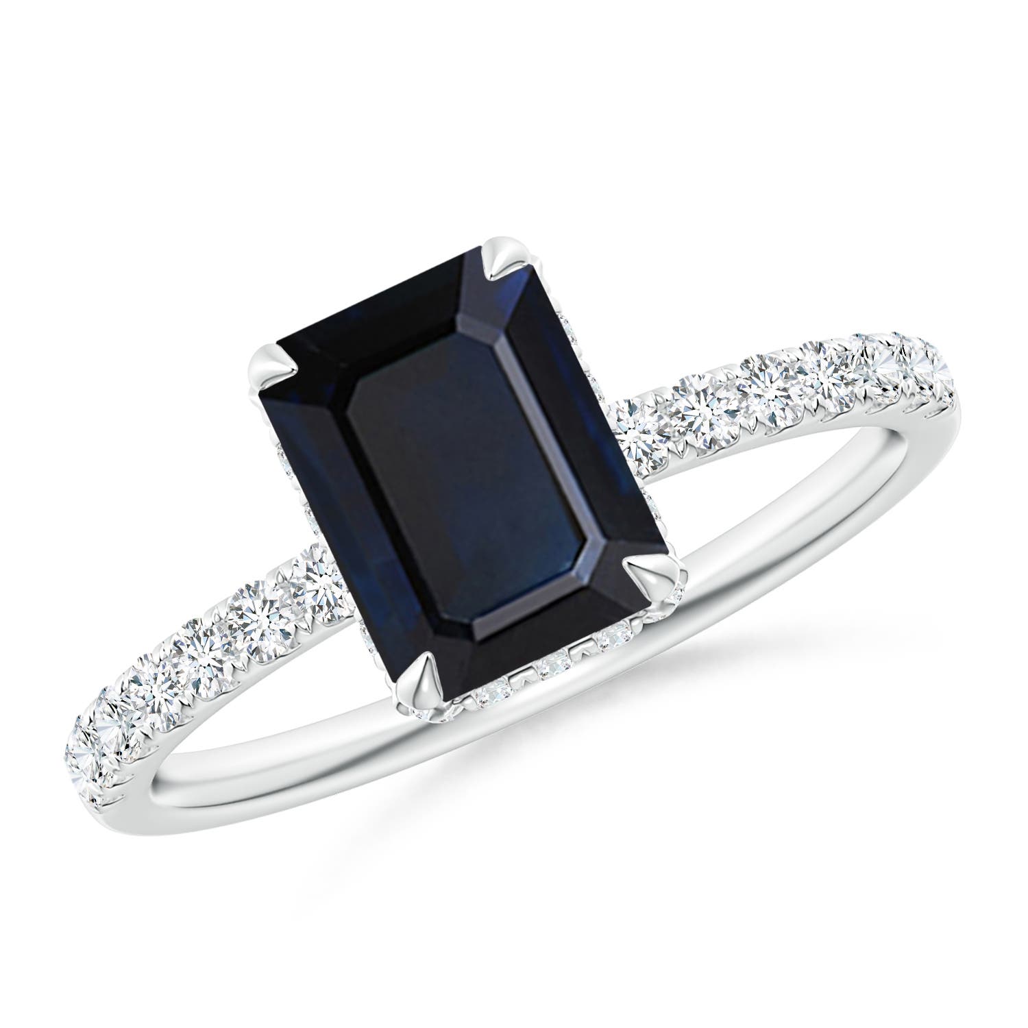 A - Blue Sapphire / 1.9 CT / 14 KT White Gold