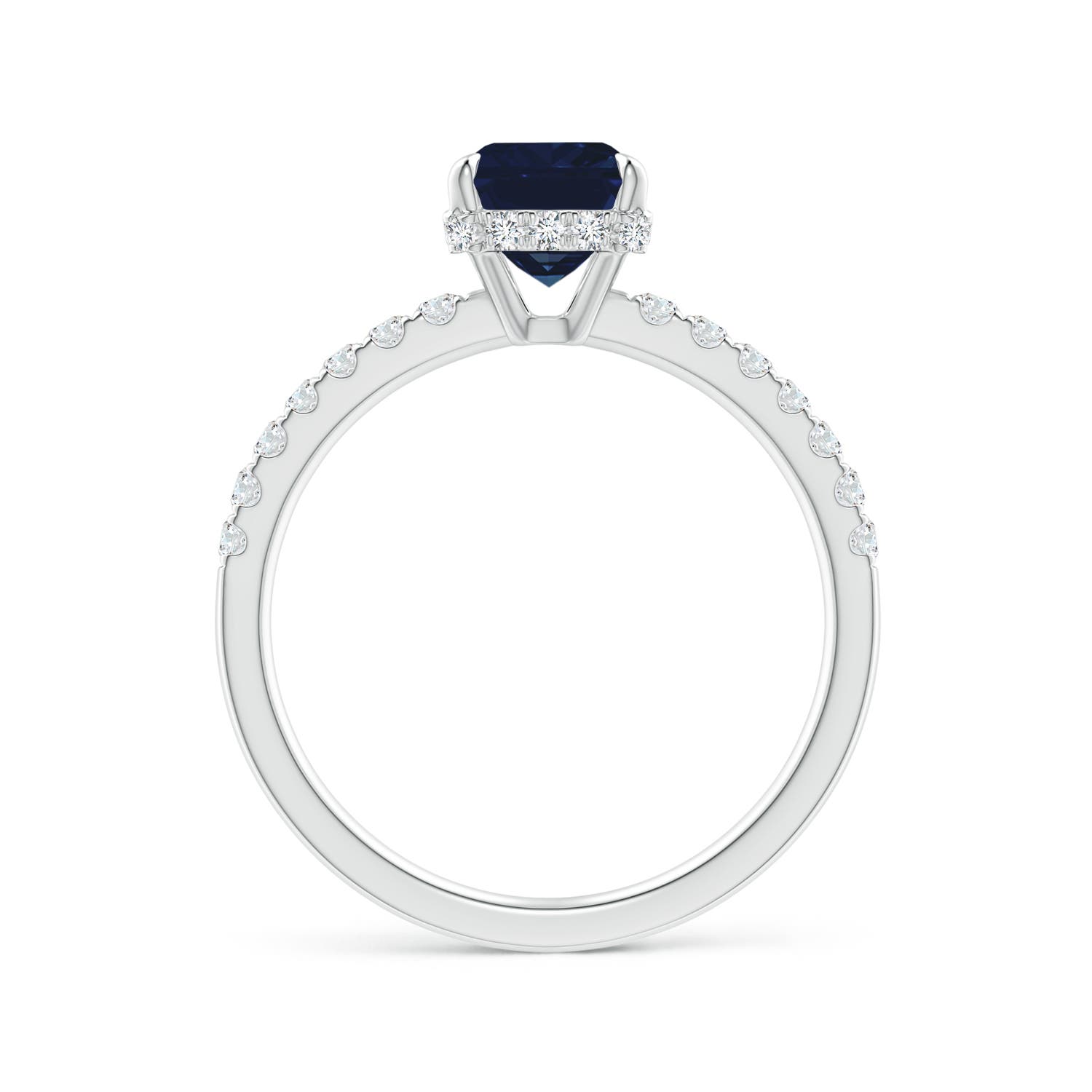 AA - Blue Sapphire / 1.9 CT / 14 KT White Gold