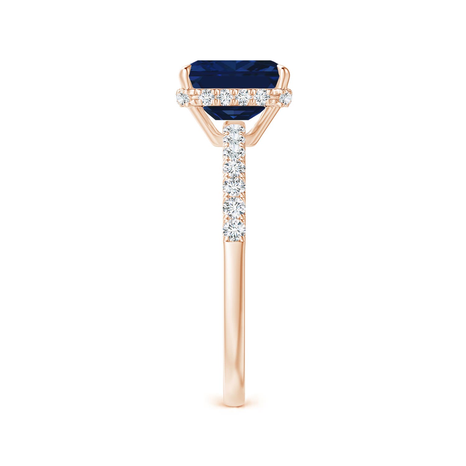 AAA - Blue Sapphire / 1.9 CT / 14 KT Rose Gold