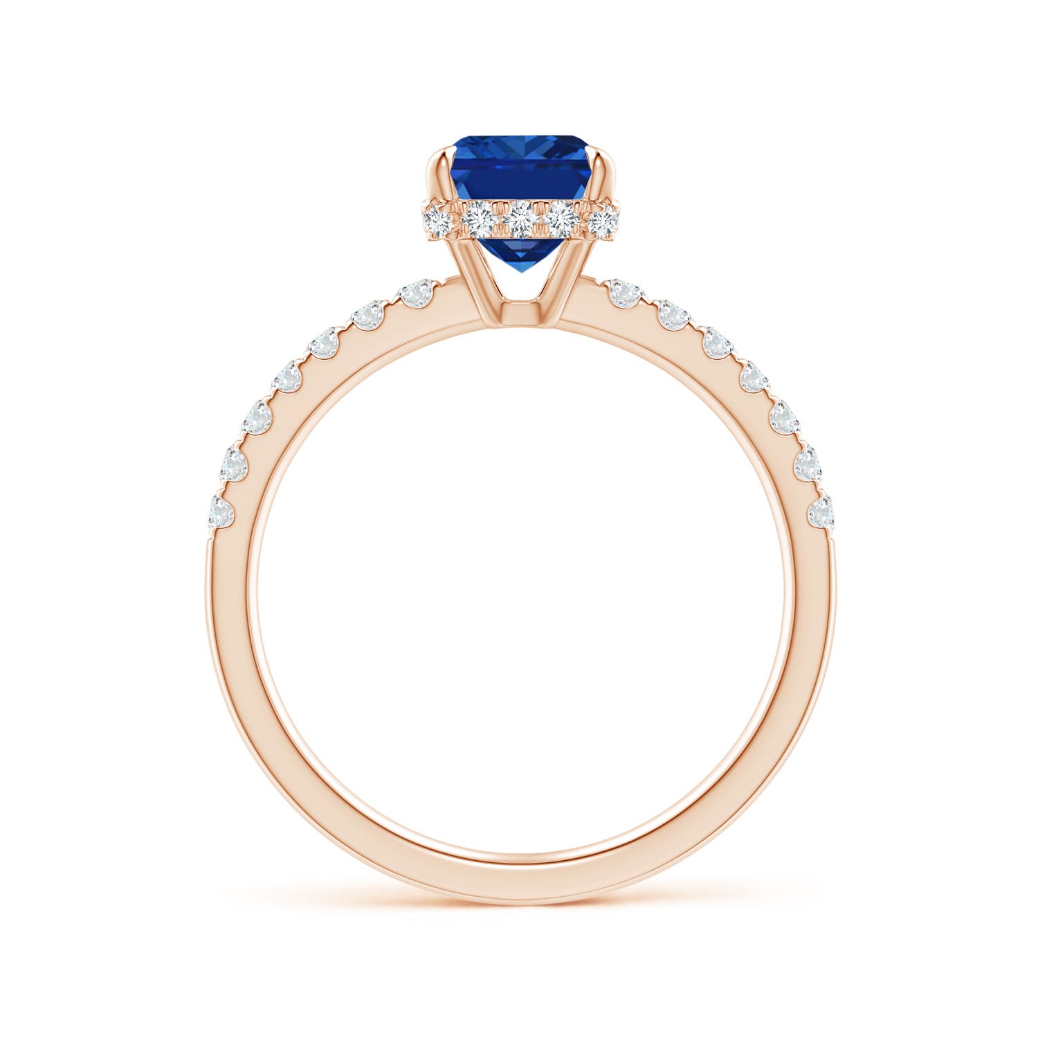 AAAA - Blue Sapphire / 1.9 CT / 14 KT Rose Gold