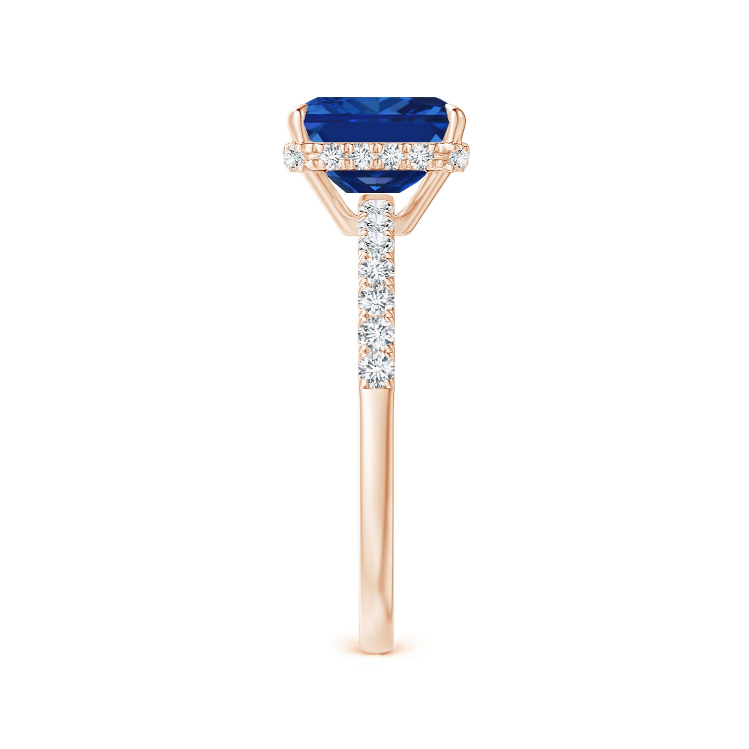 AAAA - Blue Sapphire / 1.9 CT / 14 KT Rose Gold